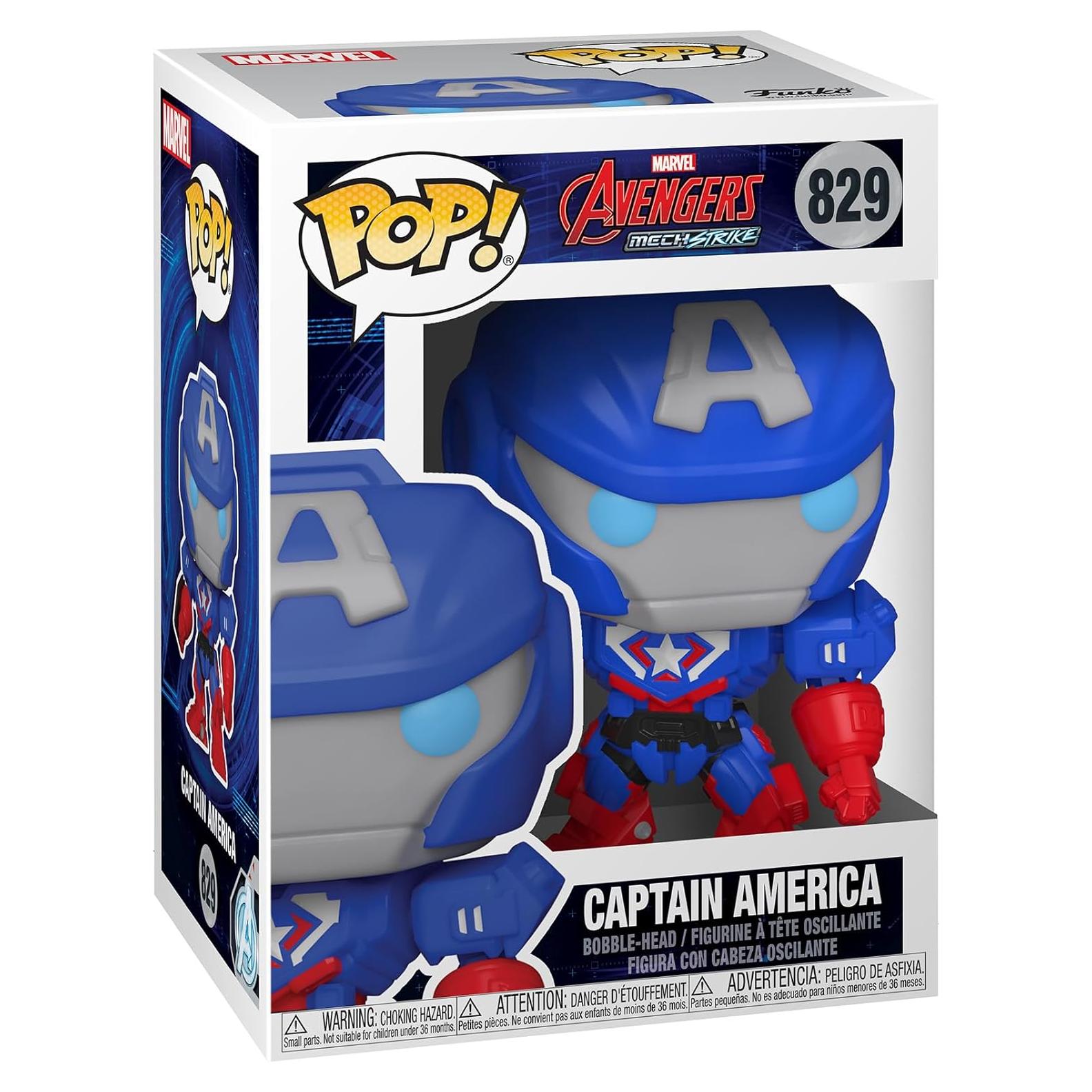 Funko Pop! Marvel Mech Capitán América 11.43 cm Vinilo