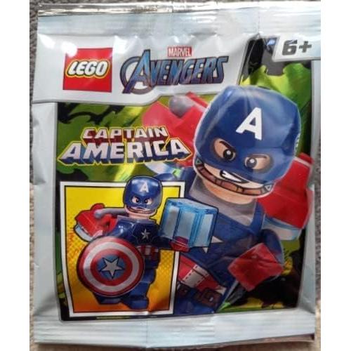 Minifigura LEGO Capitán América Jetpack Tesseract Mjolnir