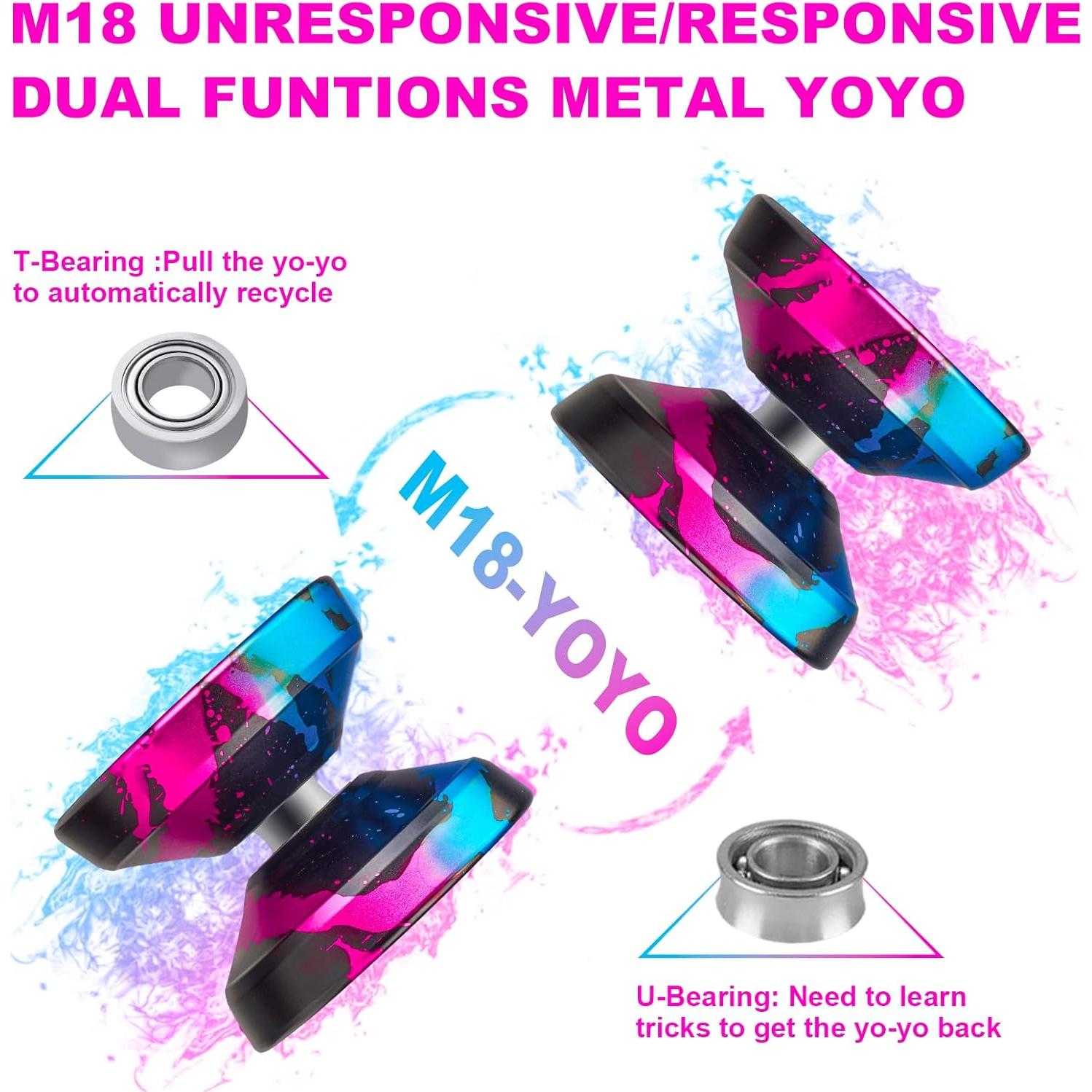Yoyo Profesional WATIEOBOO M18 Metal Responsive para Niños