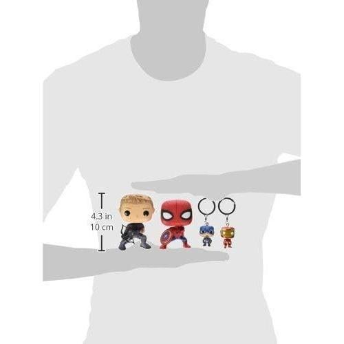 Funko POP Marvel Guerra Civil Paquete 4 Figuras y Llaveros