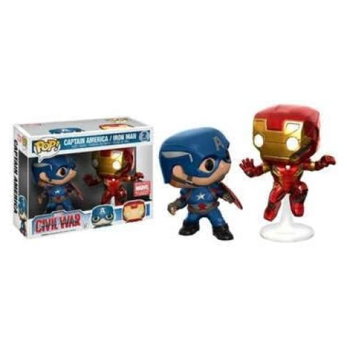 Figuras de Acción Pop! Marvel Capitán América e Iron Man