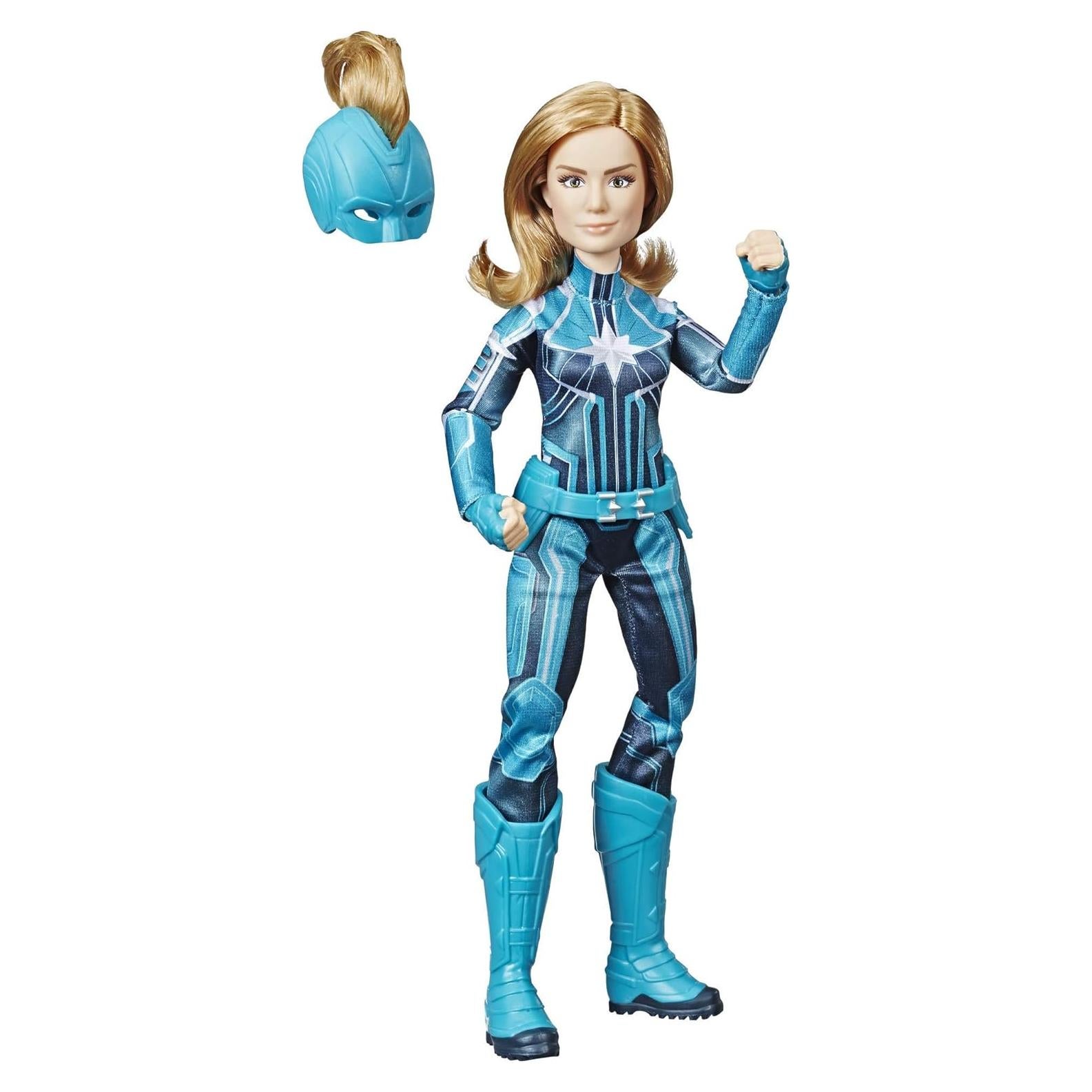 Muñeca Superhéroe Capitán Marvel Hasbro 29.2 cm con casco