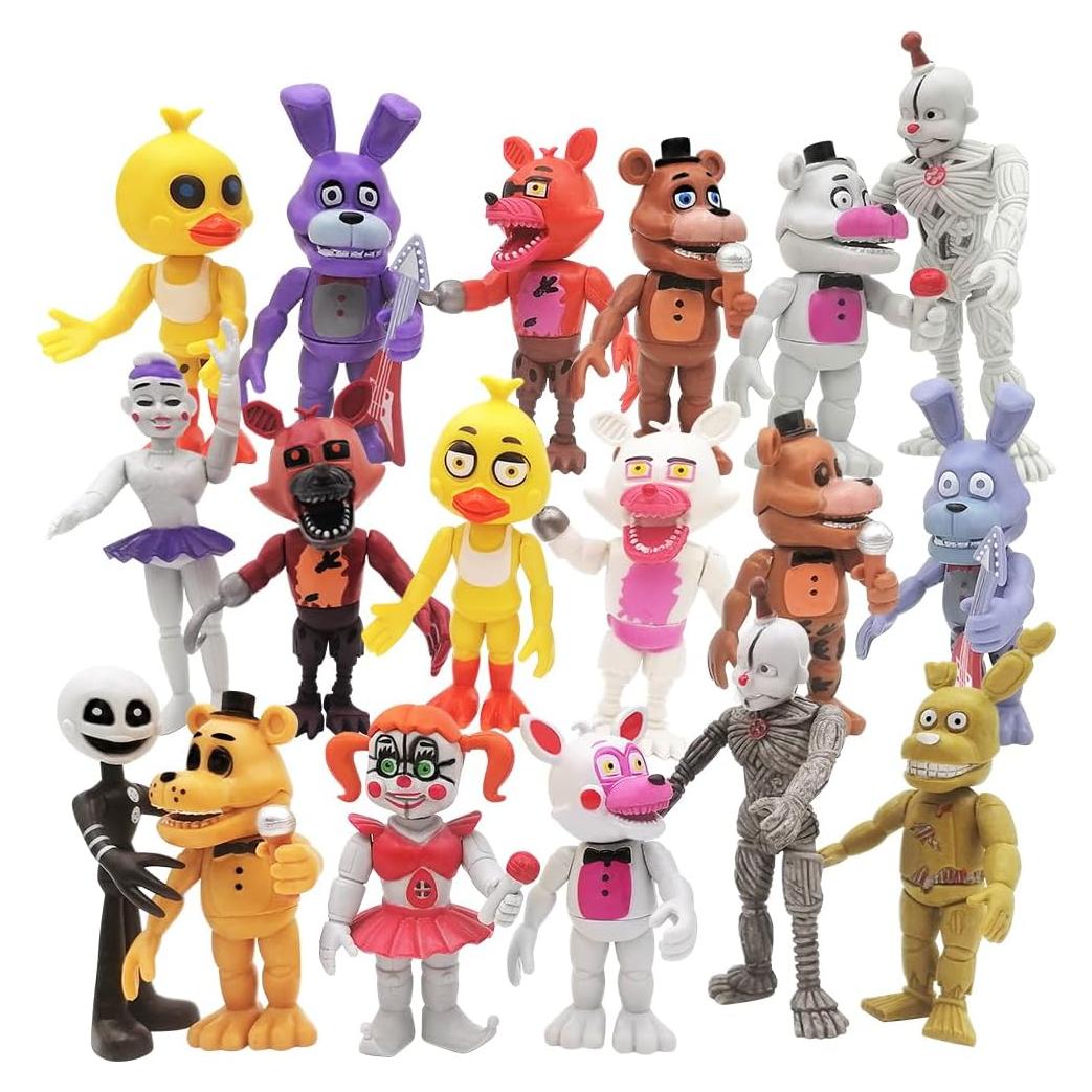 Conjunto de 18 Figuras de Acción Móviles Minaso - PVC Colorido