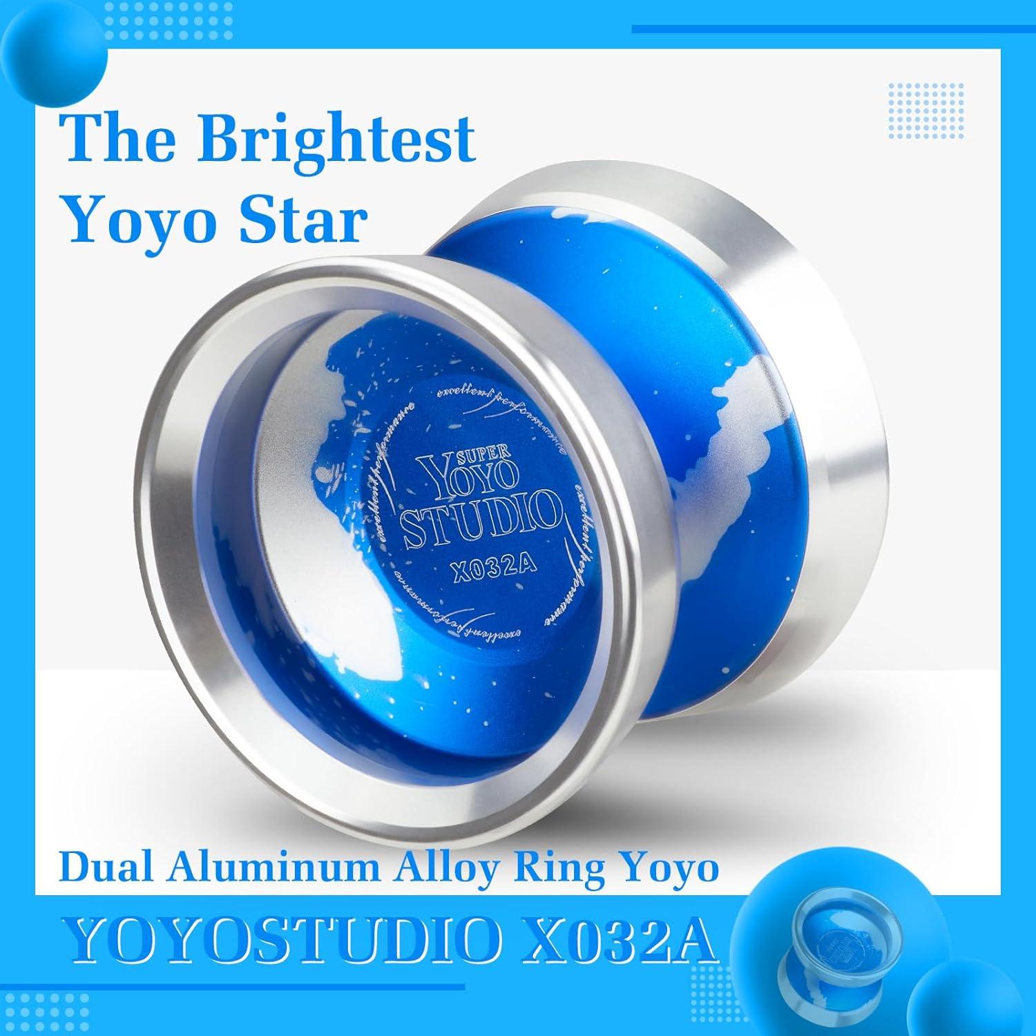 Yoyo Profesional YOYOSTUDIO X032A Azul y Plata para Trucos