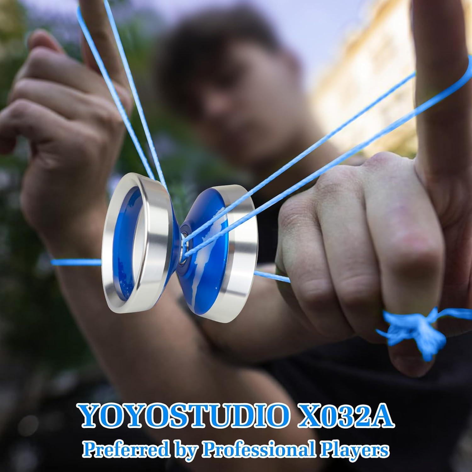 Yoyo Profesional YOYOSTUDIO X032A Azul y Plata para Trucos