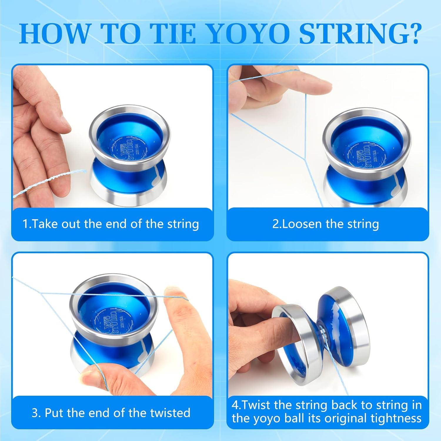 Yoyo Profesional YOYOSTUDIO X032A Azul y Plata para Trucos