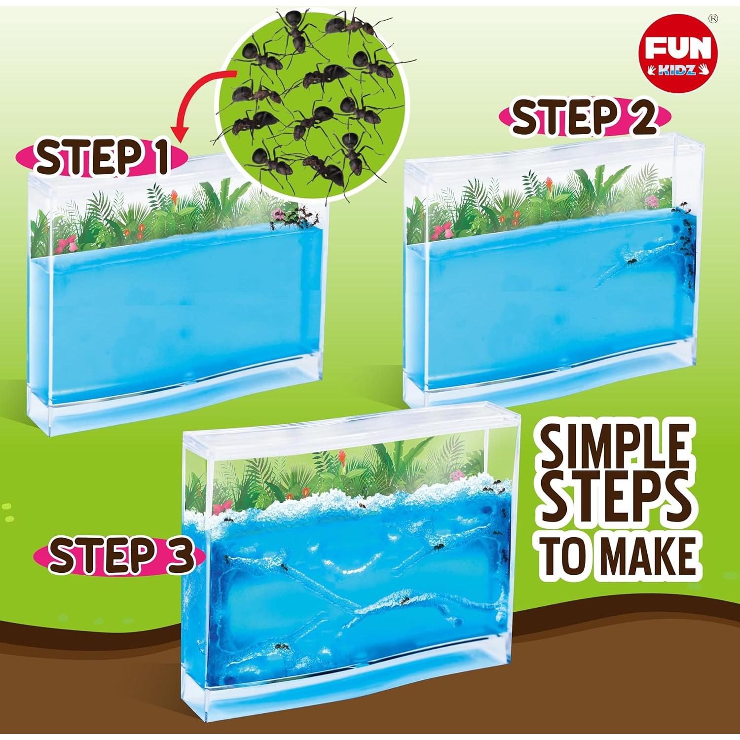 Kit de Granja de Hormigas FunKidz - Terrario Educativo 14.5x17.5 cm