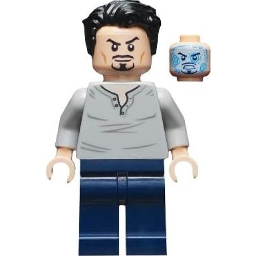 Figura LEGO Tony Stark Iron Man con Capa Azul 5cm