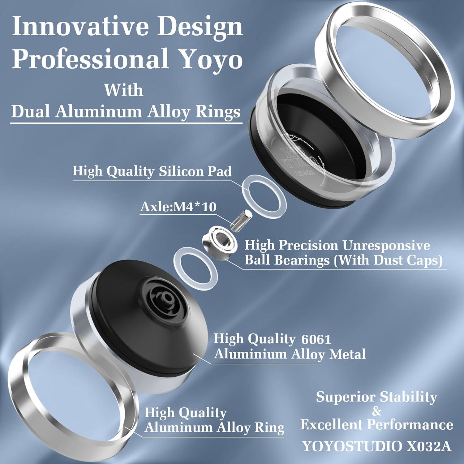 Yoyo Profesional YOYOSTUDIO X032A con Anillos de Aluminio
