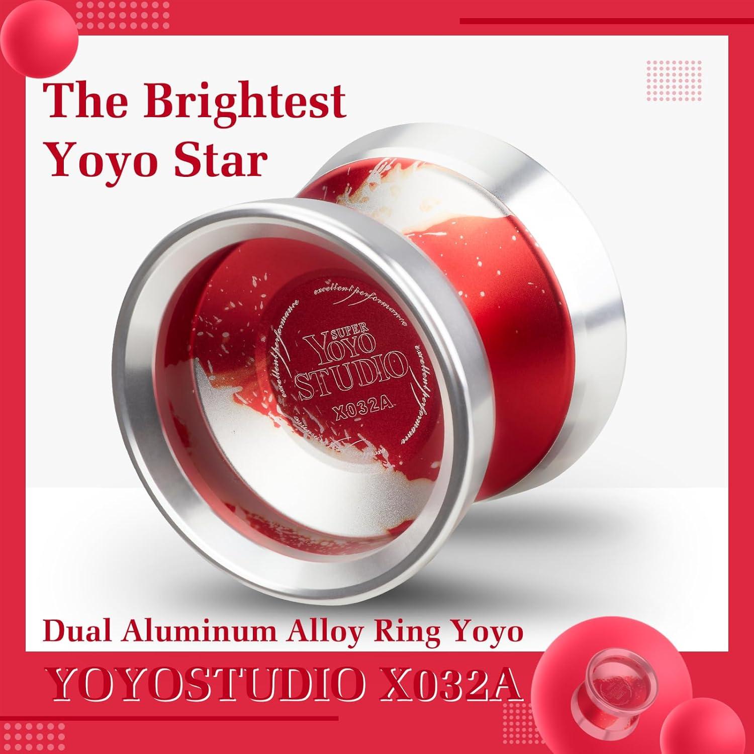 Yoyo Profesional YOYOSTUDIO X032A Rojo y Plata para Trucos