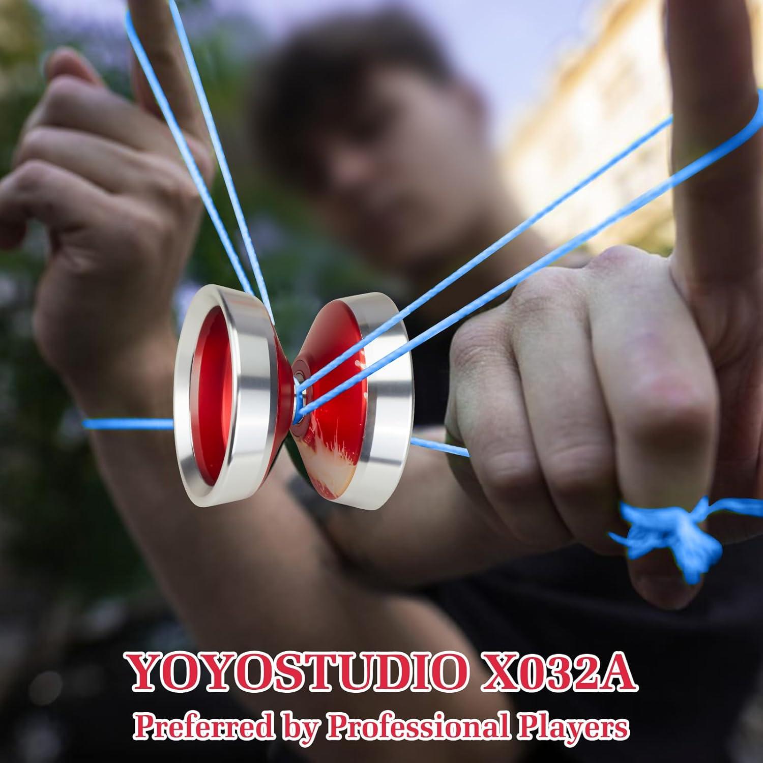 Yoyo Profesional YOYOSTUDIO X032A Rojo y Plata para Trucos