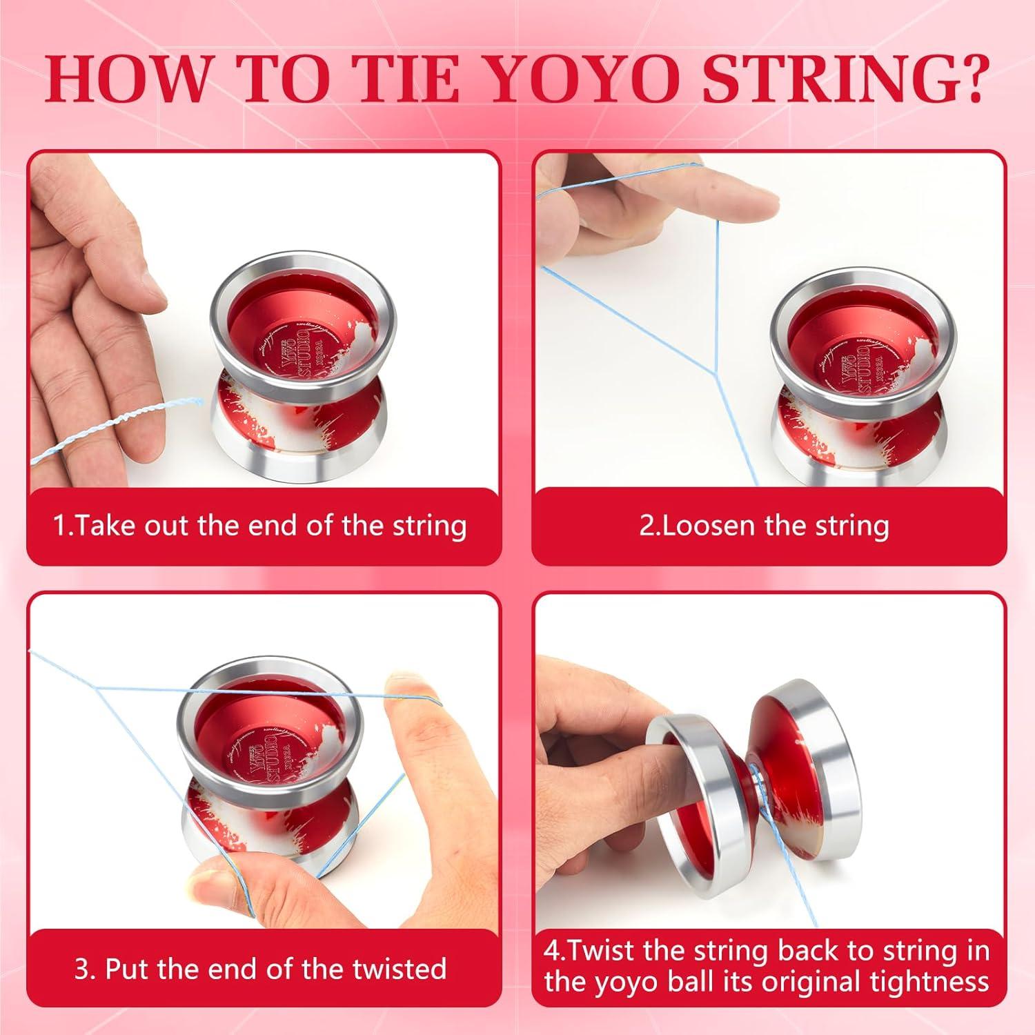 Yoyo Profesional YOYOSTUDIO X032A Rojo y Plata para Trucos