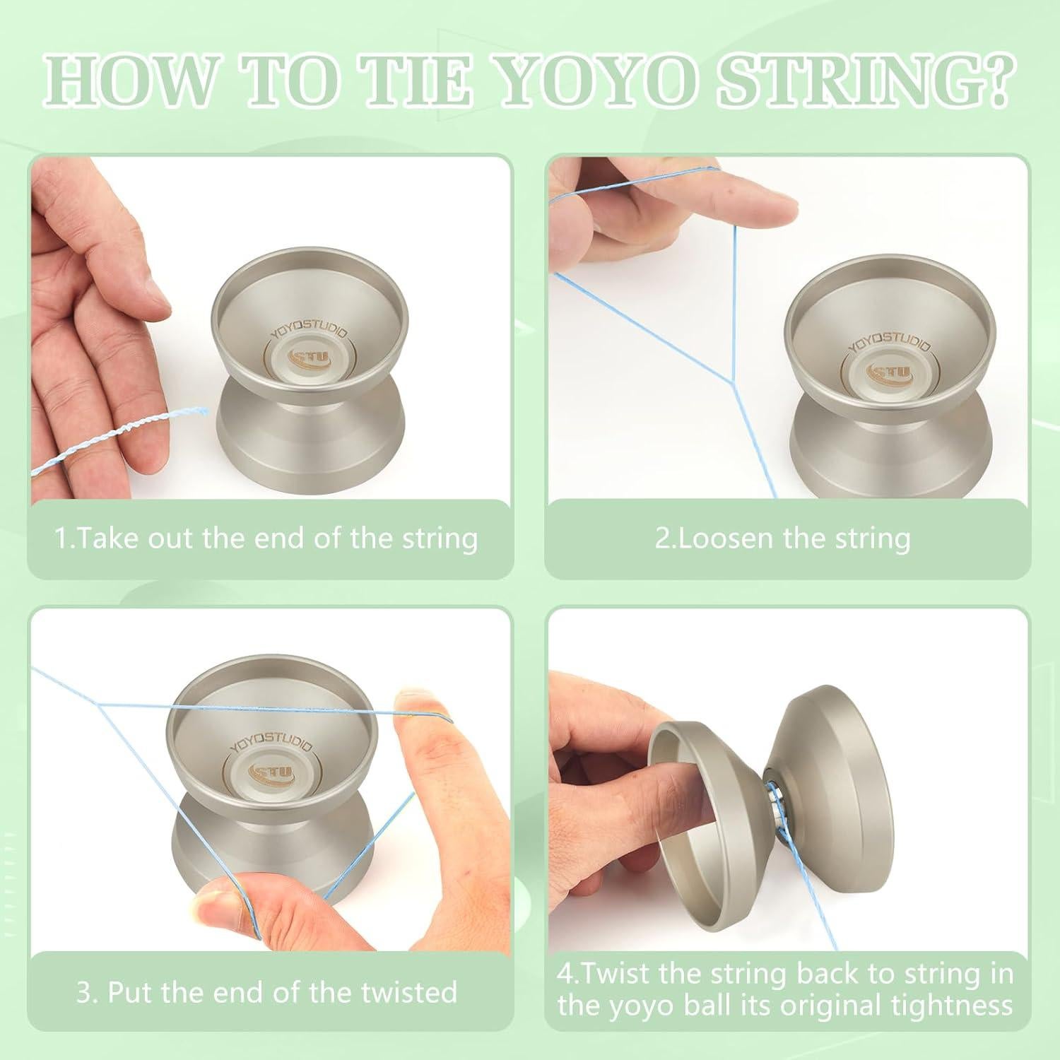 Yoyo Profesional YOYOSTUDIO Acero Inoxidable 304 Gris