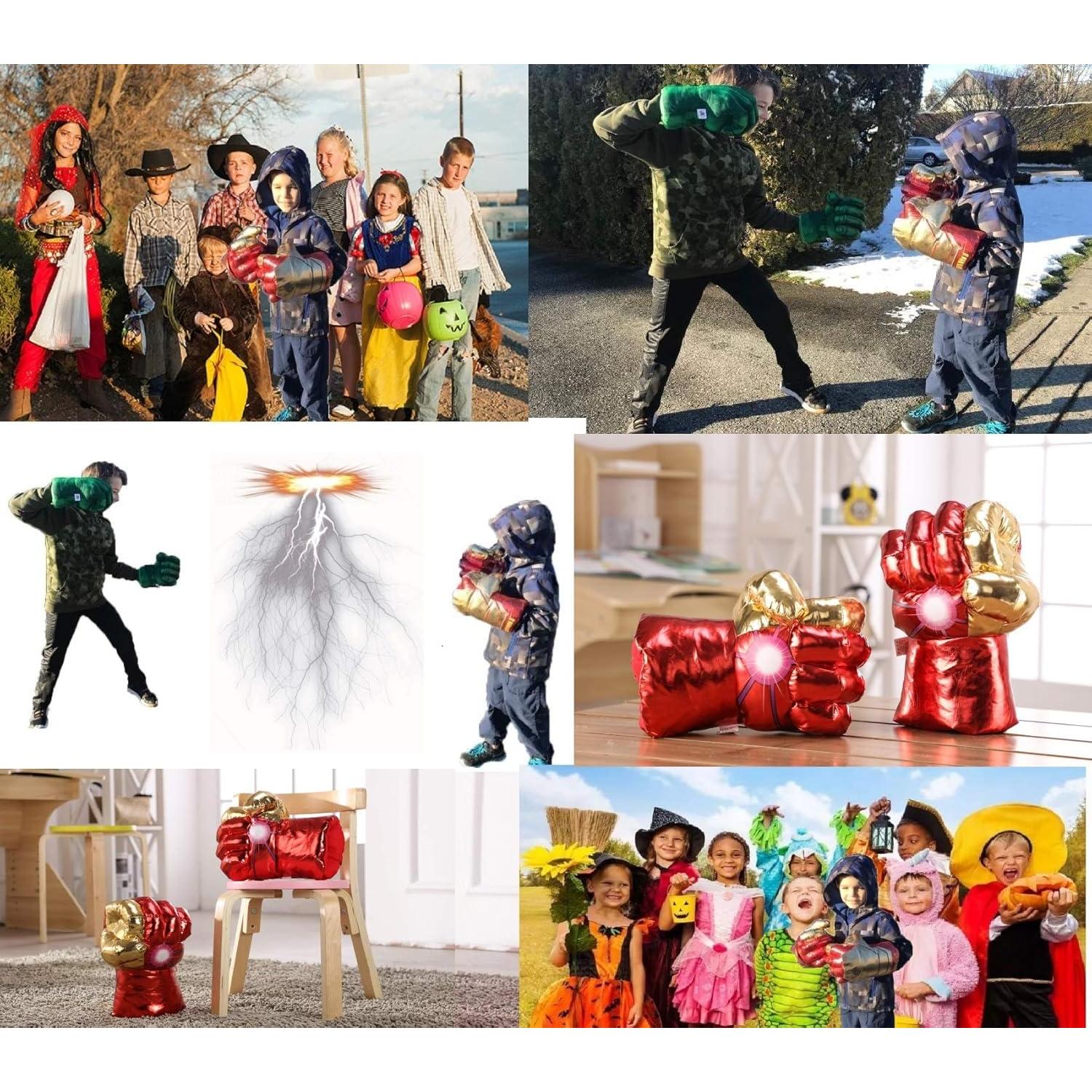 Guantes de Peluche HOK Smash para Niños - Dorado - 30 cm