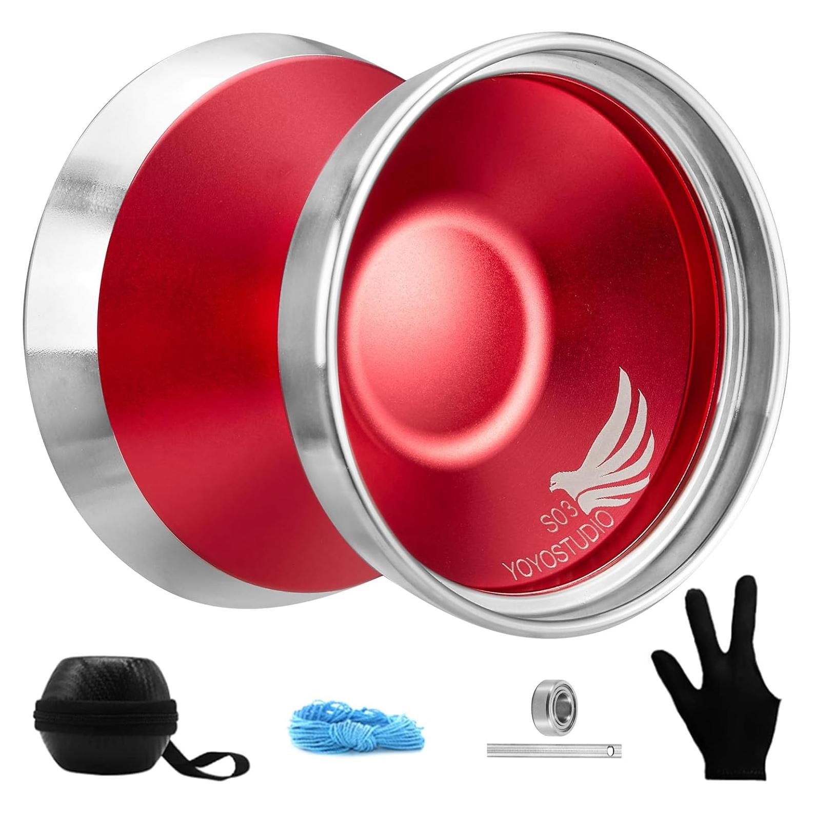 Yoyo Bi-Metal Profesional YOYOSTUDIO S03 Rojo Plata
