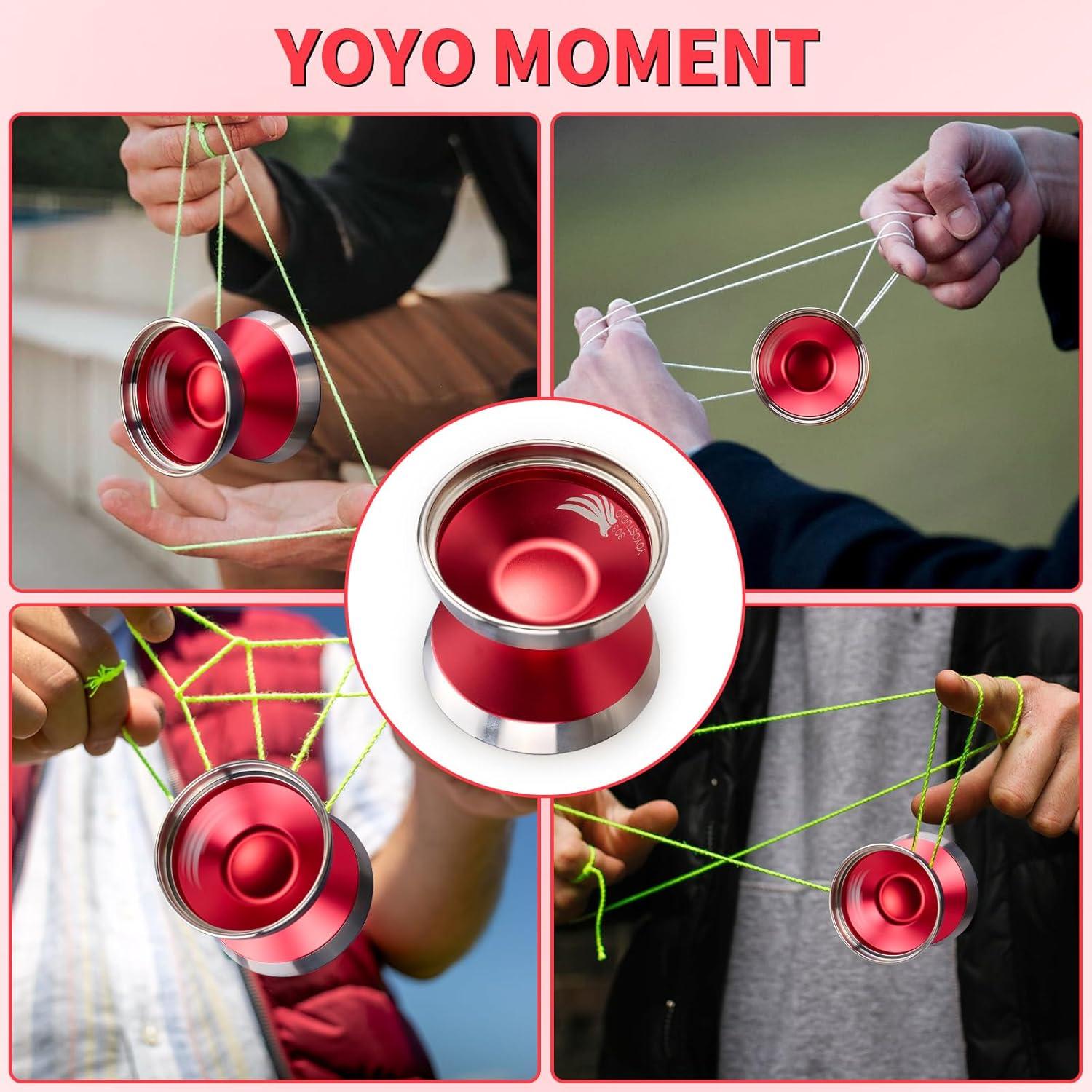 Yoyo Bi-Metal Profesional YOYOSTUDIO S03 Rojo Plata