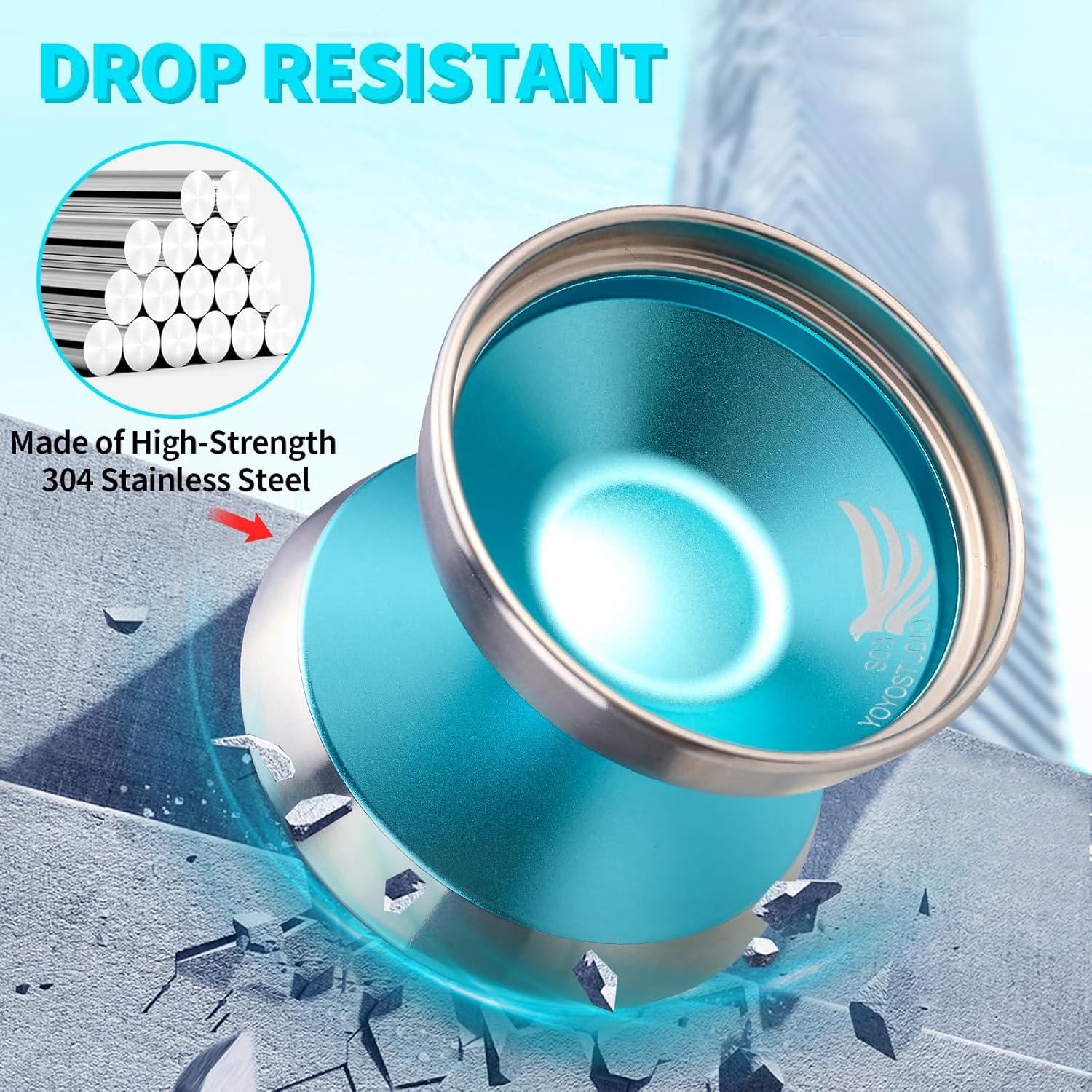 Yoyo Bi-Metal YOYOSTUDIO S03 Azul Plata Profesional