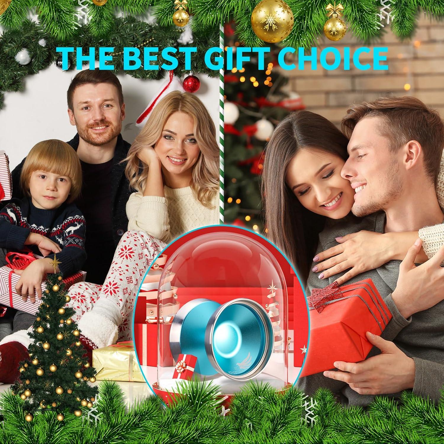 Yoyo Bi-Metal YOYOSTUDIO S03 Azul Plata Profesional