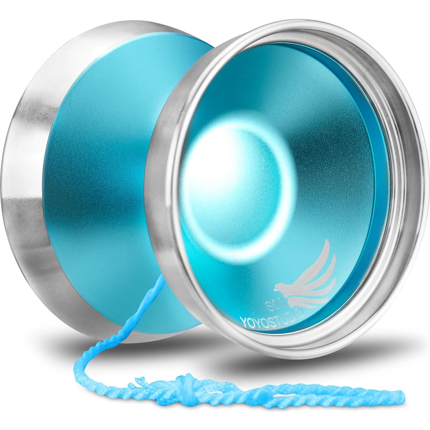 Yoyo Bi-Metal YOYOSTUDIO S03 Azul Plata Profesional