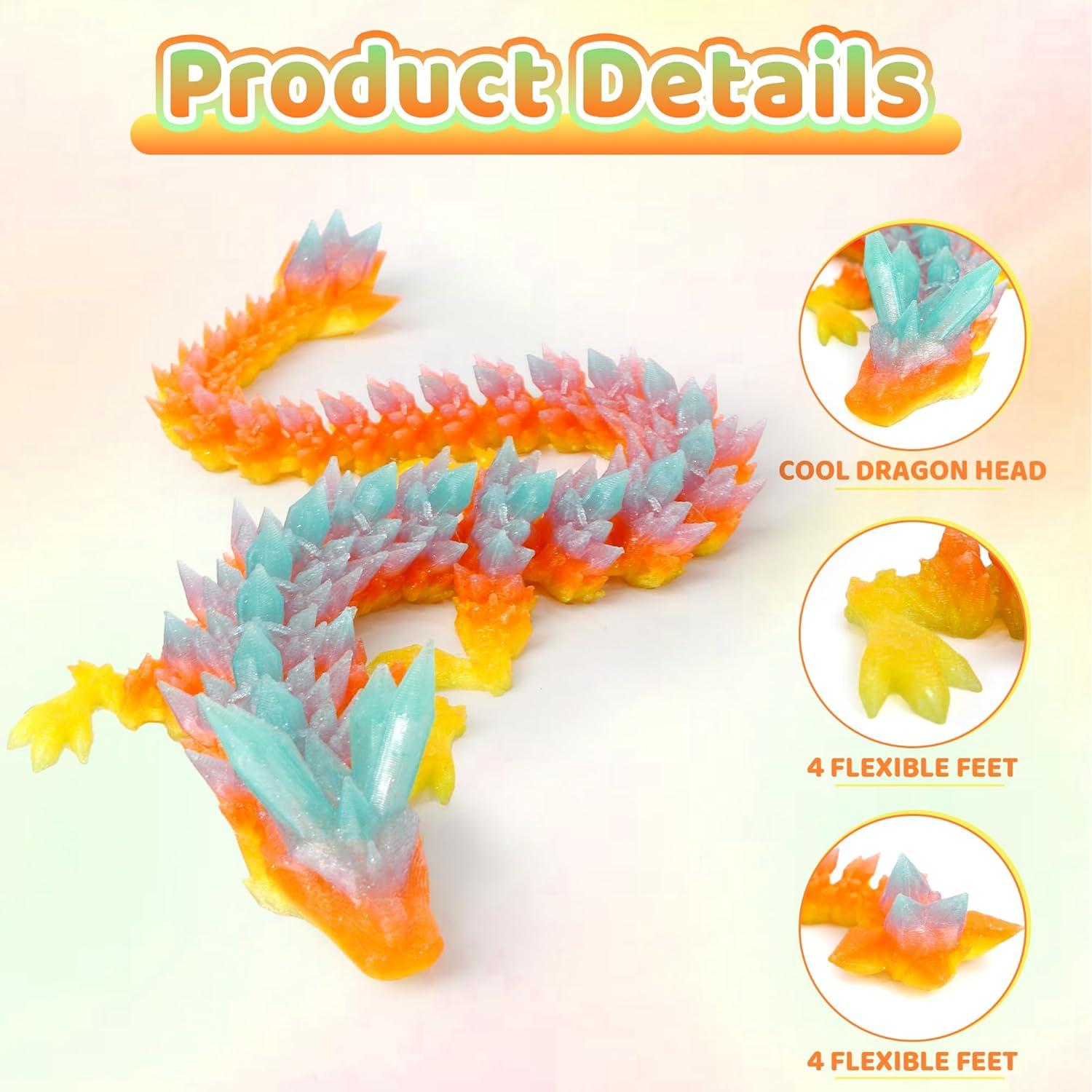 Huevo de Dragón 3D Flavery con Dragón Articulado 30.48 cm