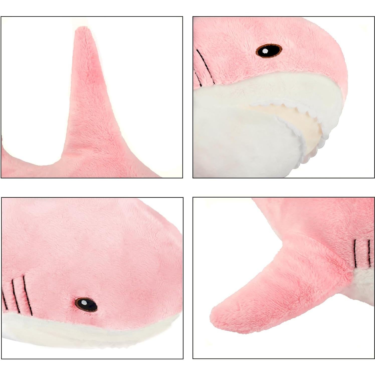 MUPI Juguete de Peluche Tiburón Rosa 78.74 cm Suave