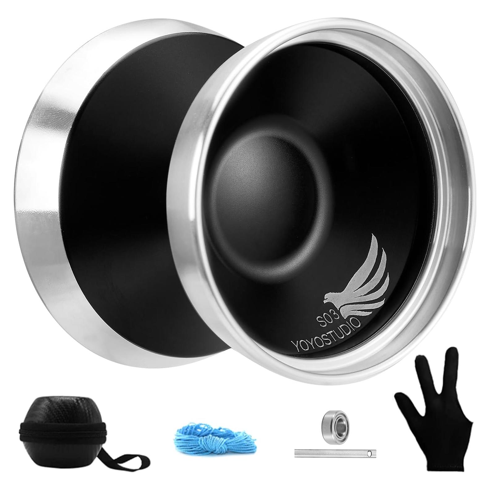 Yoyo Profesional Bi-Metal YOYOSTUDIO S03 Negro Plata