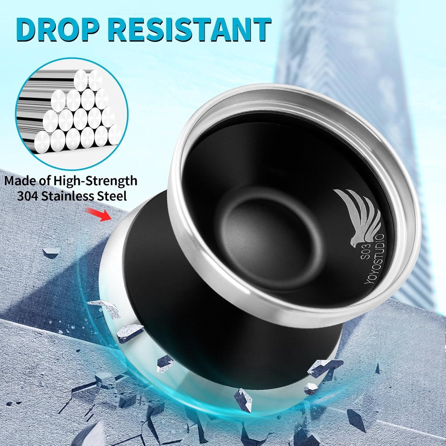 Yoyo Profesional Bi-Metal YOYOSTUDIO S03 Negro Plata