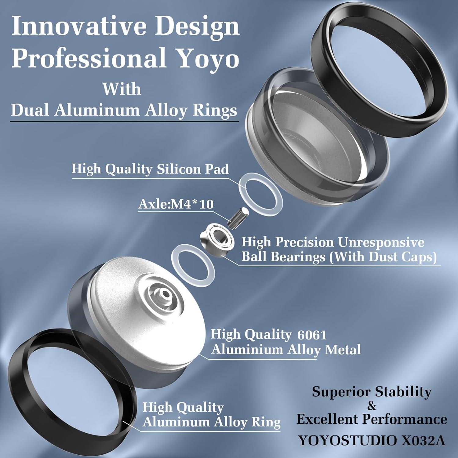 Yoyo Profesional YOYOSTUDIO X032A con Anillos de Aluminio
