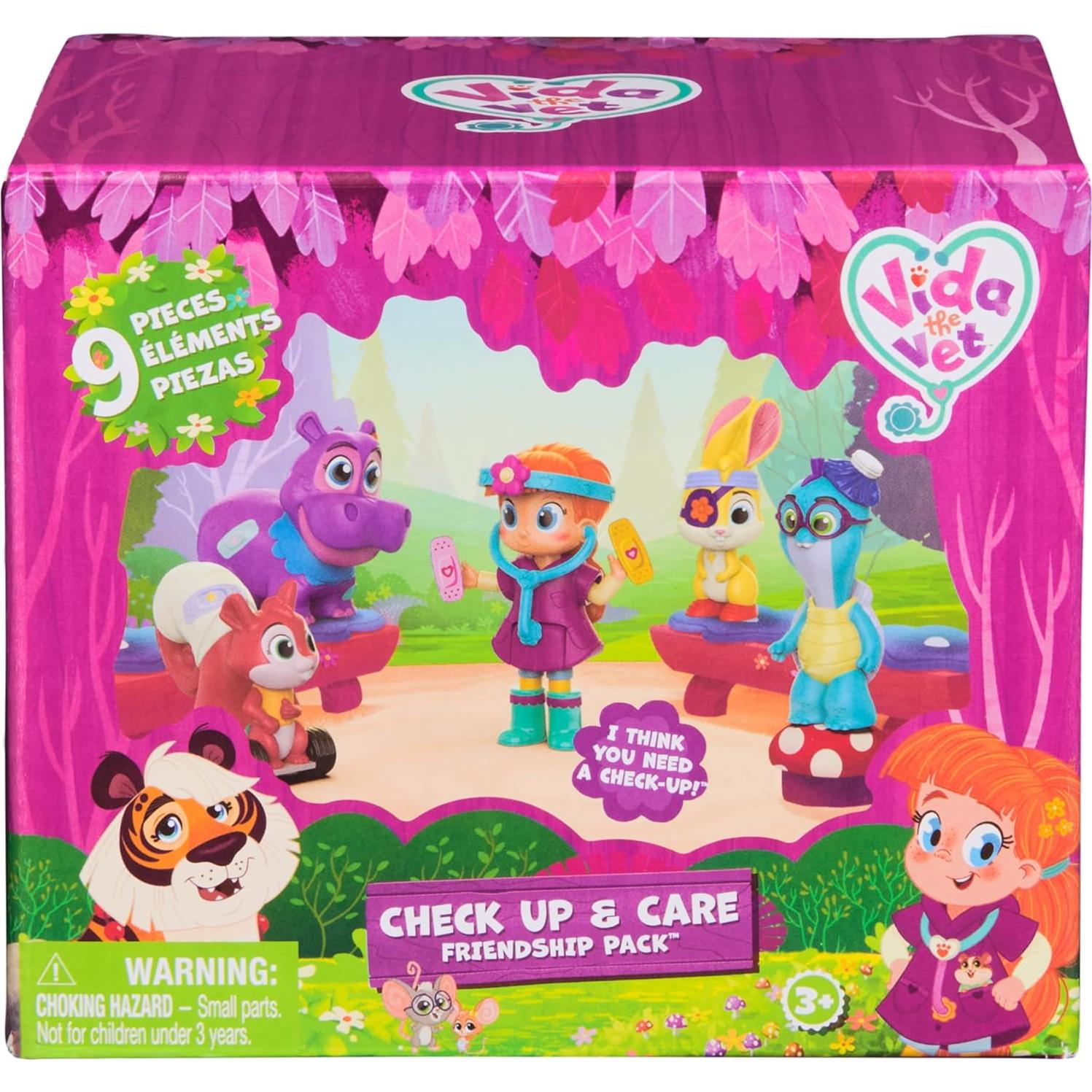 Vida la Veterinaria Set de Juego con 5 Figuras y Accesorios