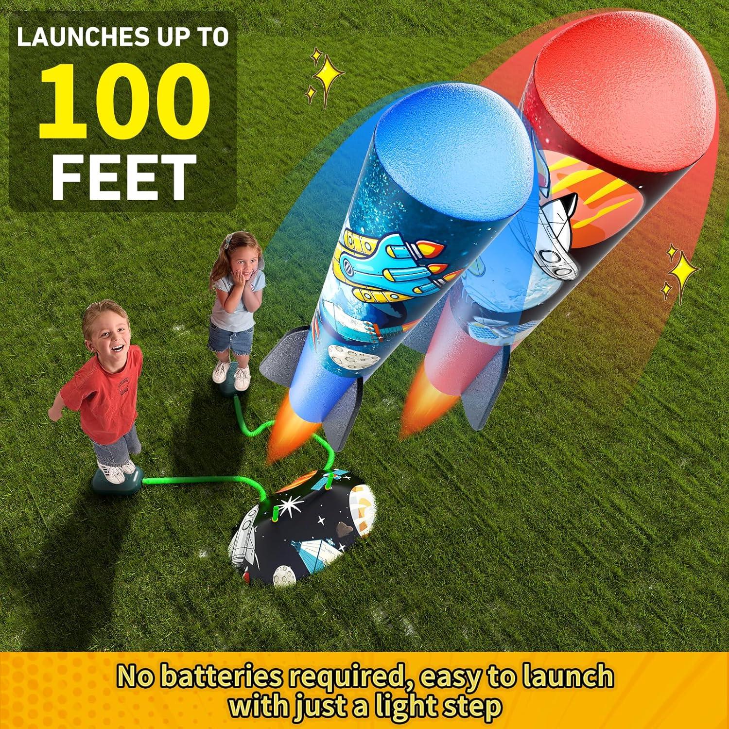 Lanzador de Cohetes de Juguete Otoseth - 10 Cohetes, 30.48m