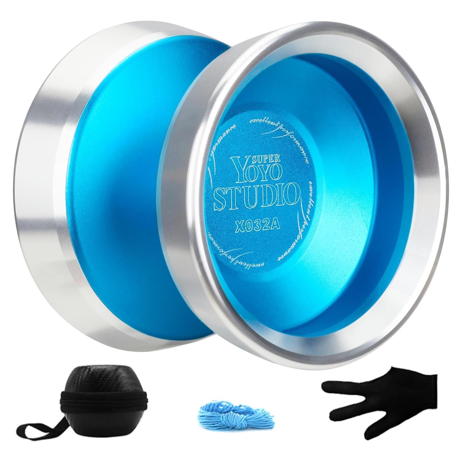 Yoyo Profesional YOYOSTUDIO X032A Azul con Anillos de Aluminio
