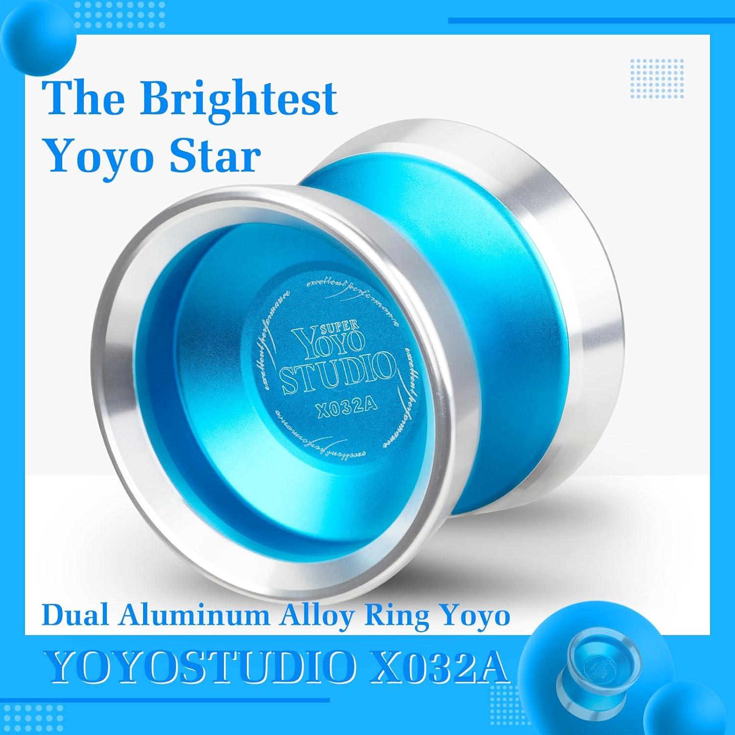 Yoyo Profesional YOYOSTUDIO X032A Azul con Anillos de Aluminio