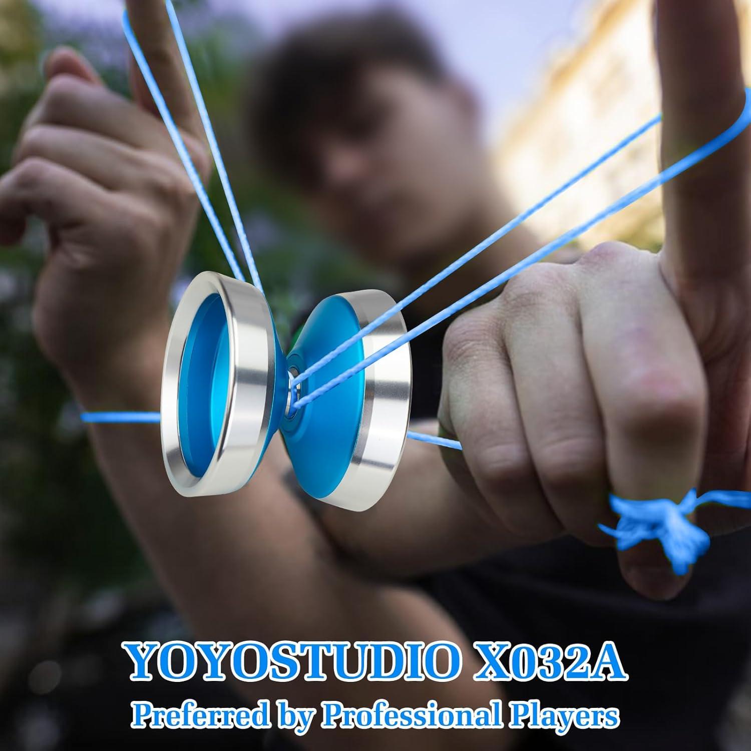 Yoyo Profesional YOYOSTUDIO X032A Azul con Anillos de Aluminio