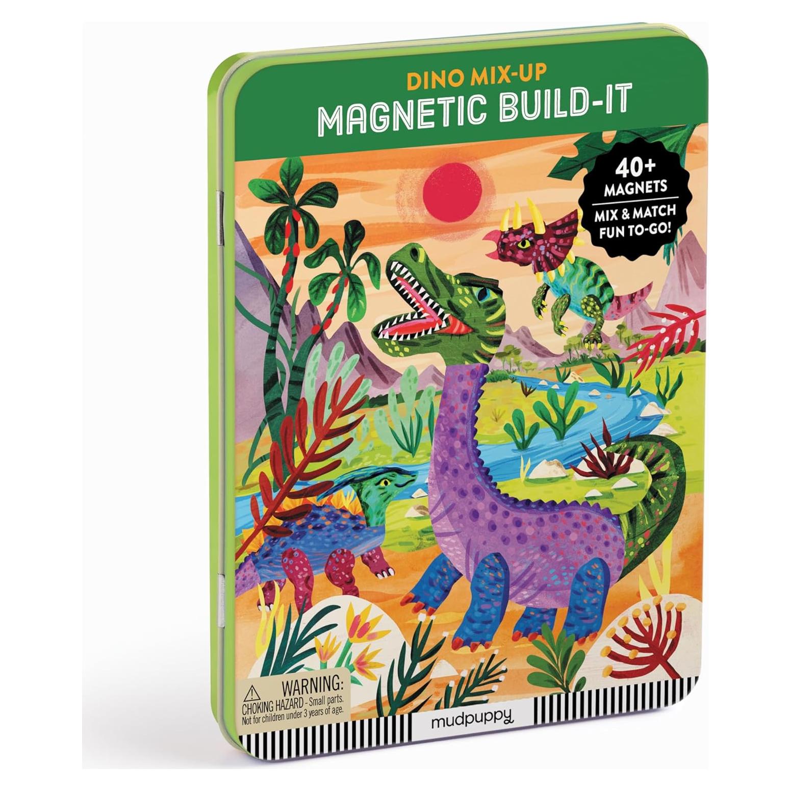 Juego Magnético de Dinosaurios Mudpuppy - 40 Imanes y 2 Escenas