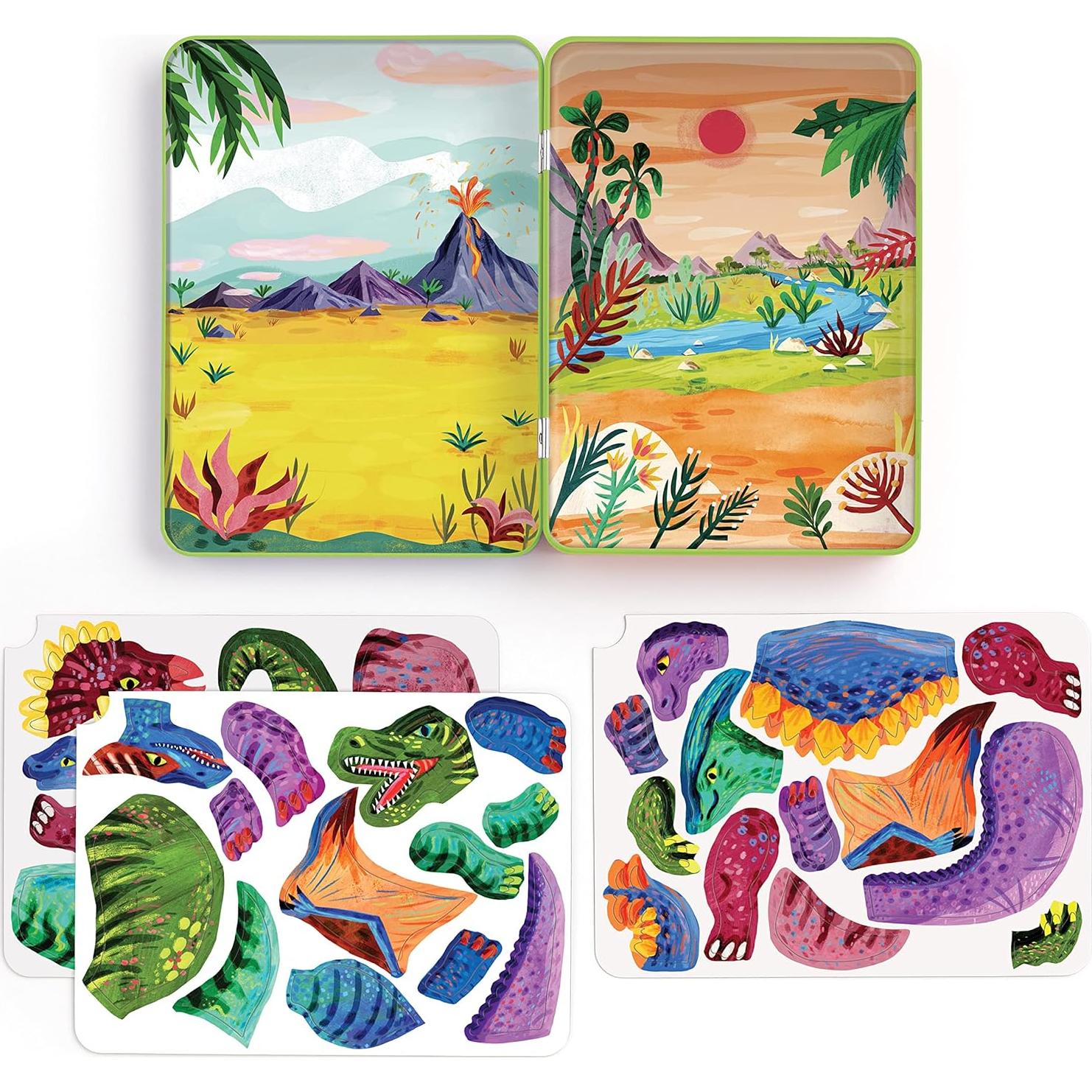 Juego Magnético de Dinosaurios Mudpuppy - 40 Imanes y 2 Escenas