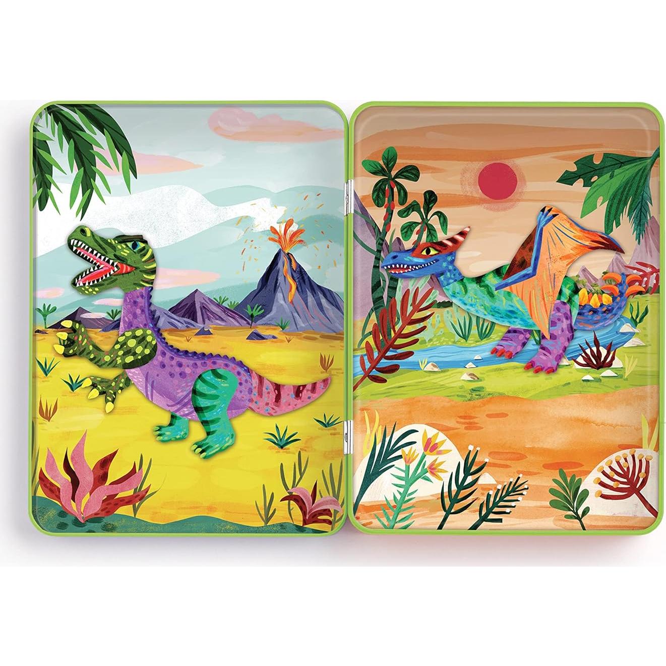 Juego Magnético de Dinosaurios Mudpuppy - 40 Imanes y 2 Escenas