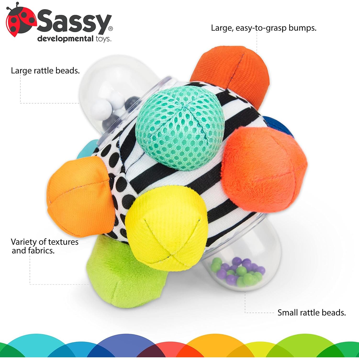 Pelota Bumpy Sassy para Bebés - Desarrollo Motor 14x19x22.6cm