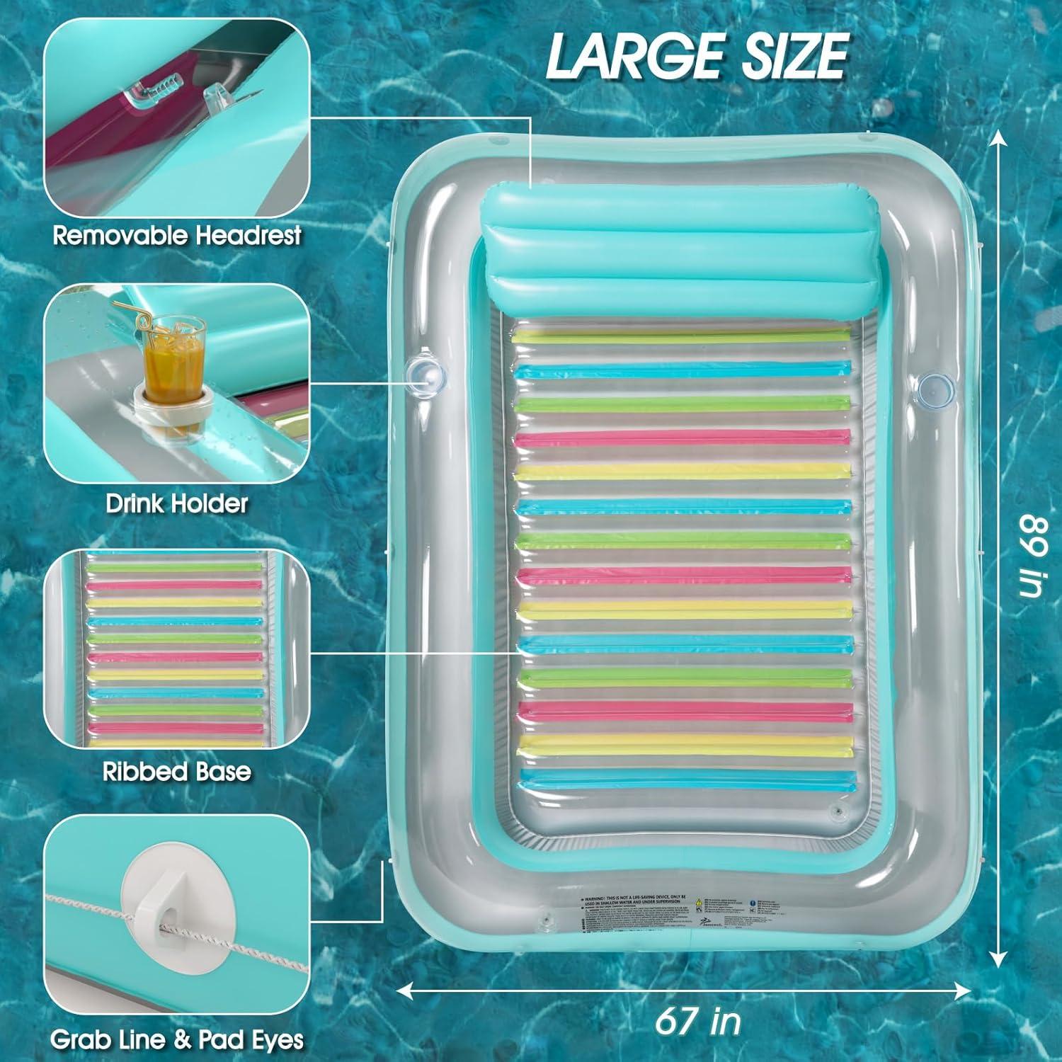 Flotador Inflable Jasonwell 4 en 1 Verde XXL para Piscina