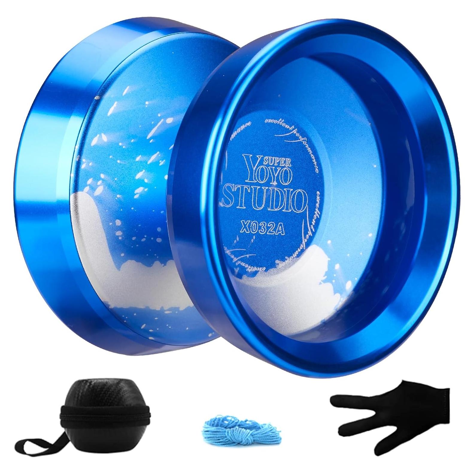 Yoyo Profesional YOYOSTUDIO X032A Azul Plata con Cuerdas