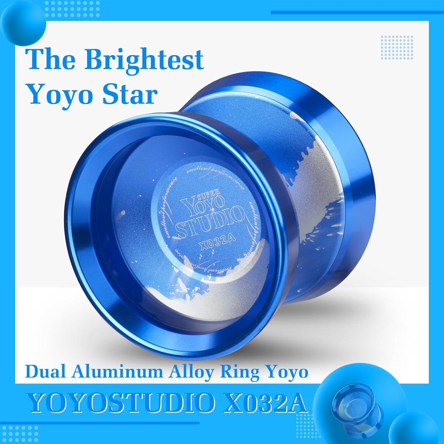 Yoyo Profesional YOYOSTUDIO X032A Azul Plata con Cuerdas