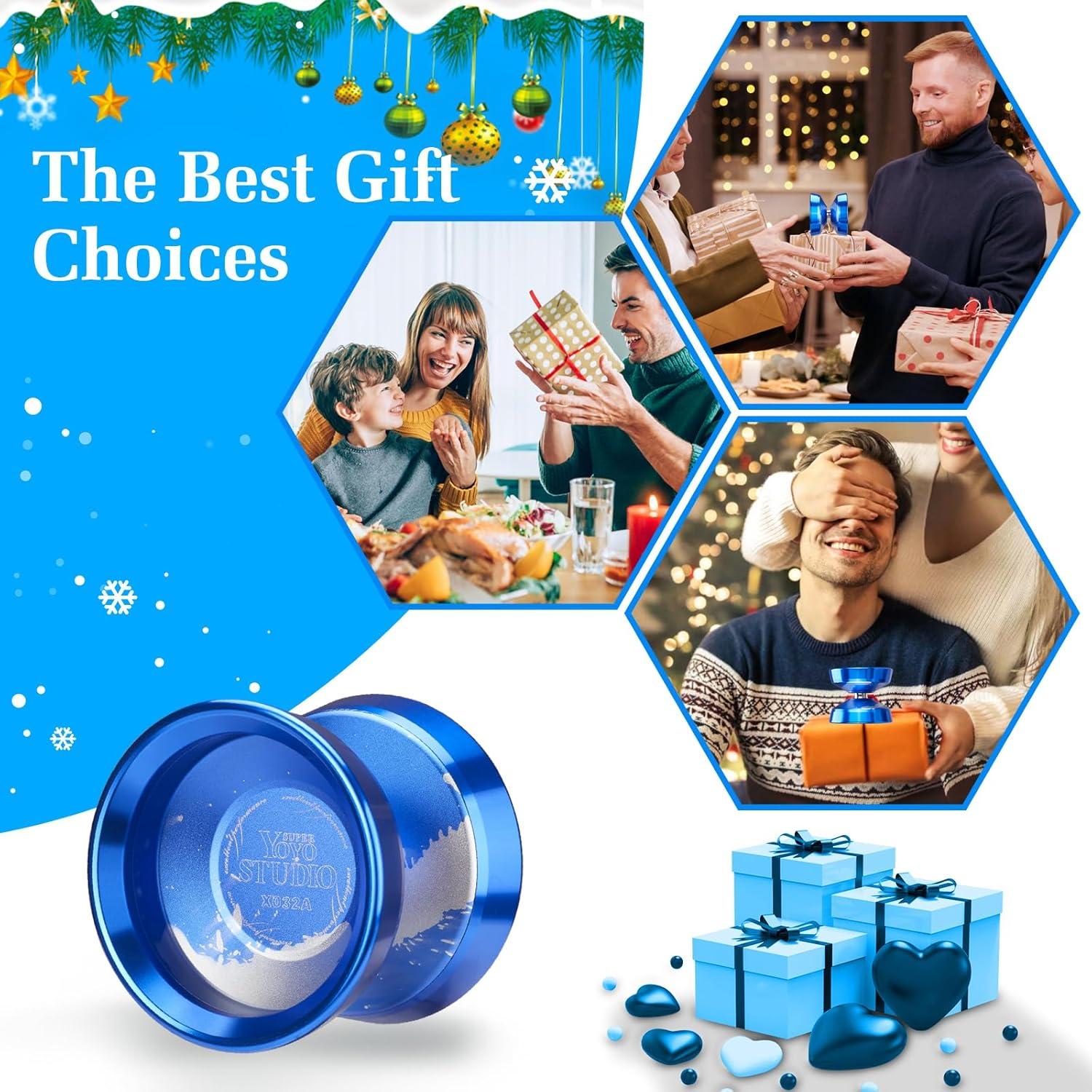 Yoyo Profesional YOYOSTUDIO X032A Azul Plata con Cuerdas