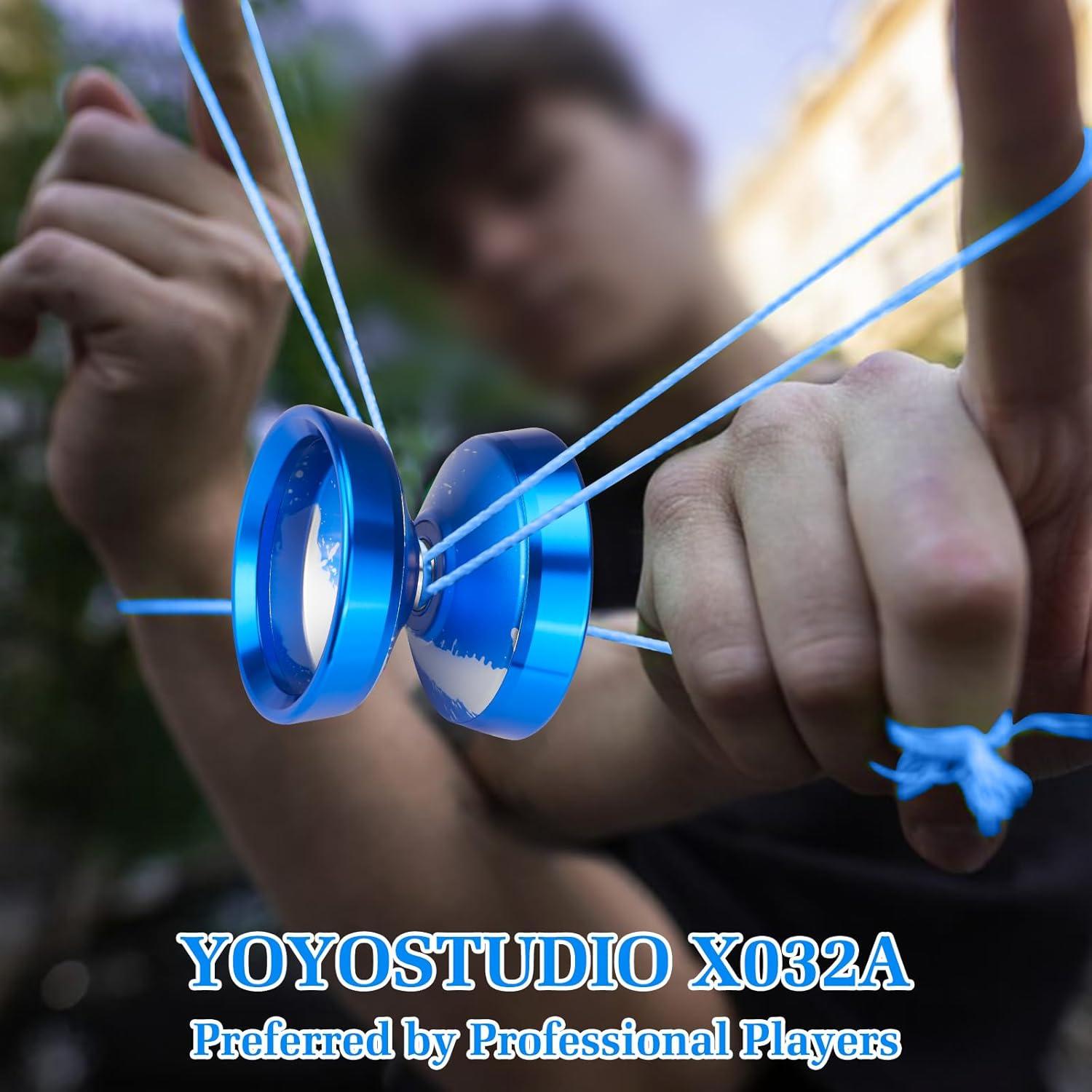 Yoyo Profesional YOYOSTUDIO X032A Azul Plata con Cuerdas