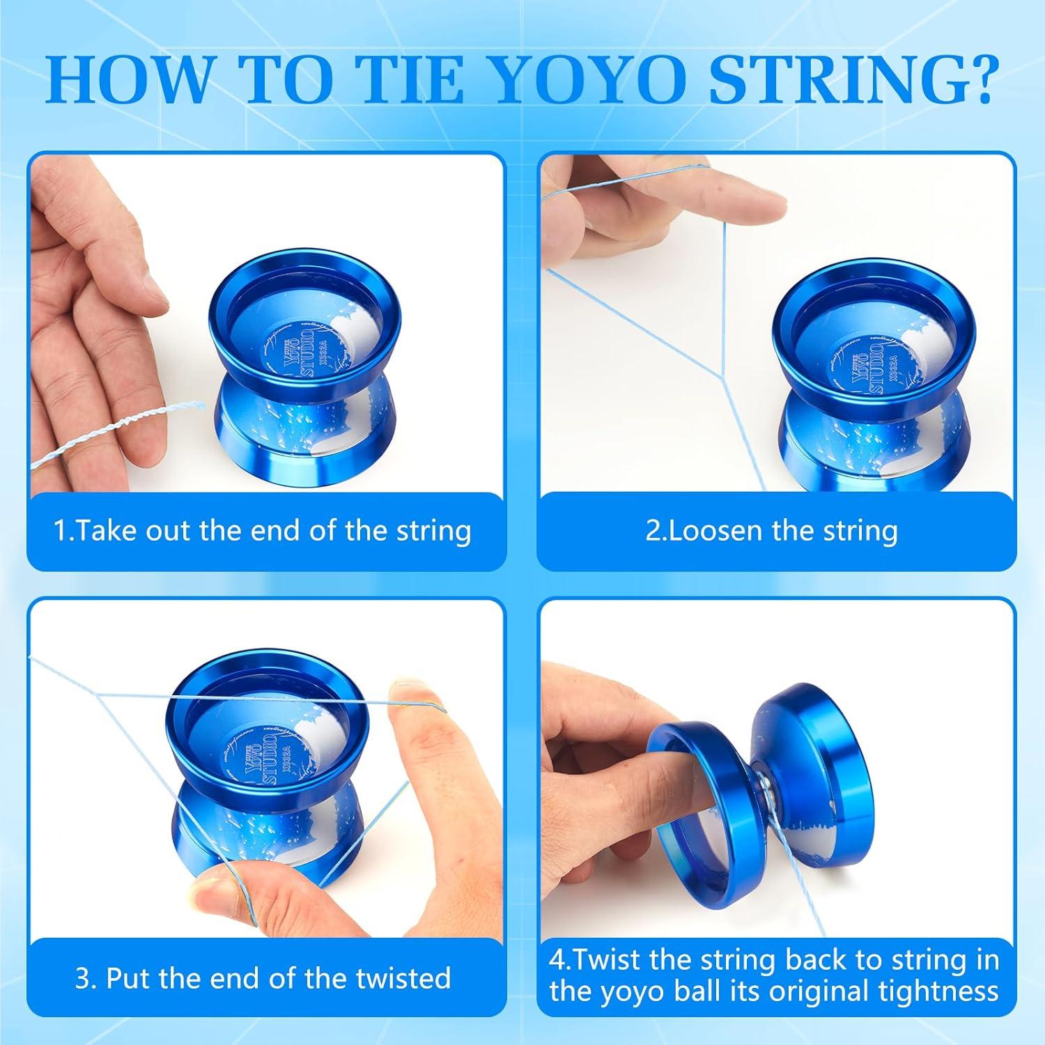 Yoyo Profesional YOYOSTUDIO X032A Azul Plata con Cuerdas