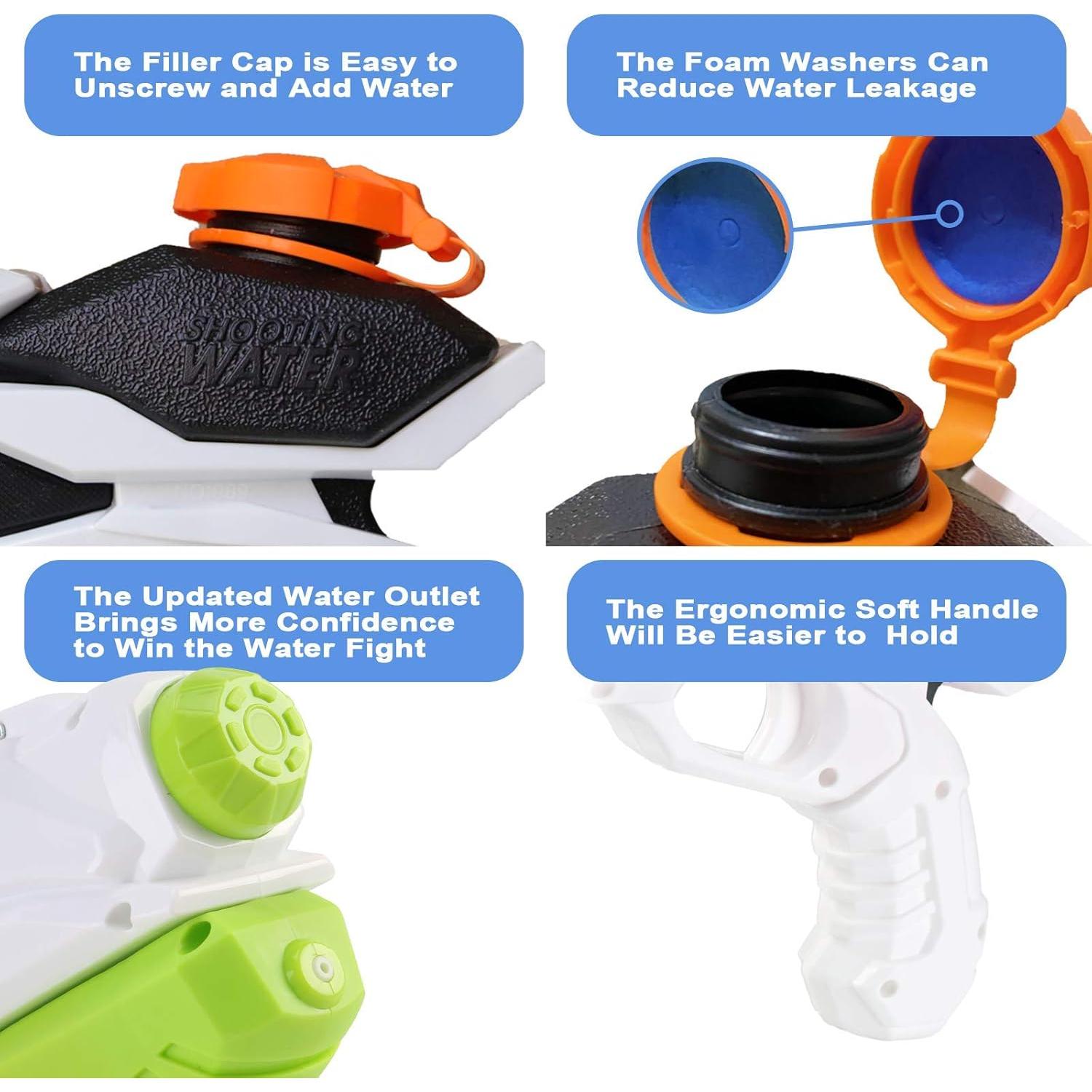 Pistolas de Agua Cakuni 500 cc - 2 Paquete para Niños 3+ Años