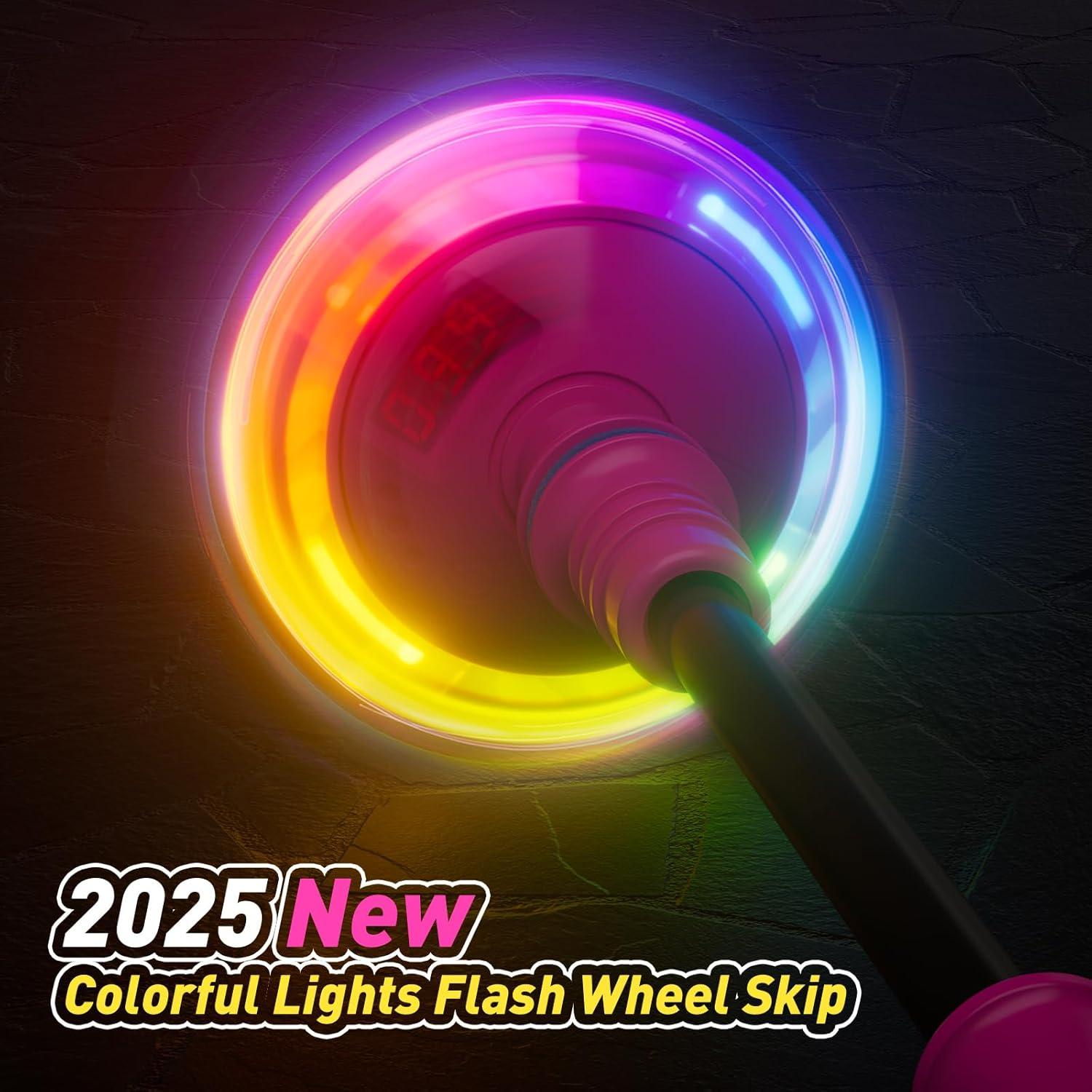 Juguete de Salto HopeRock Rosa con Contador LED y Rueda Iluminada