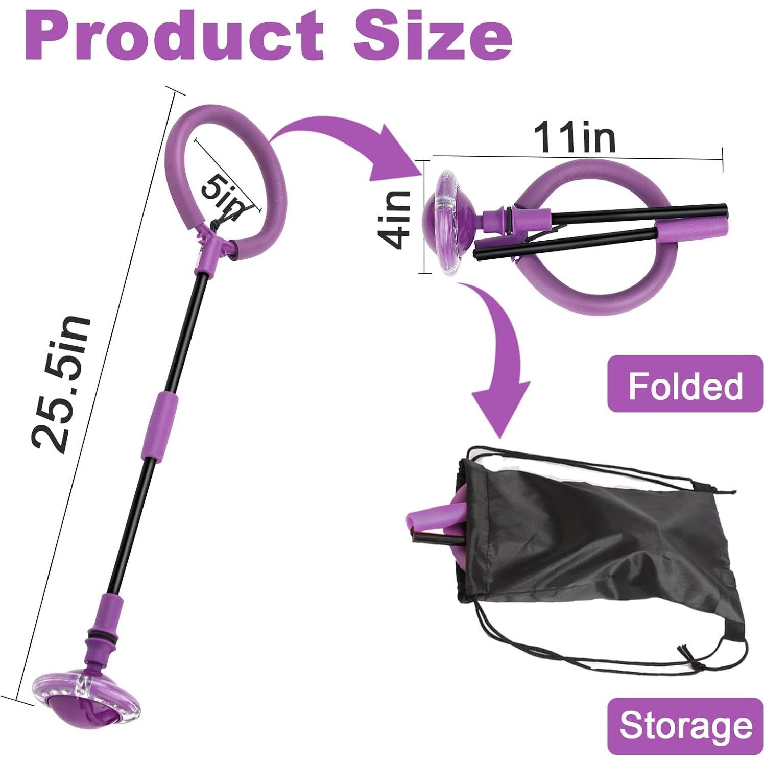 Pelota Saltarina VITTYL Púrpura Plegable para Niños y Adultos