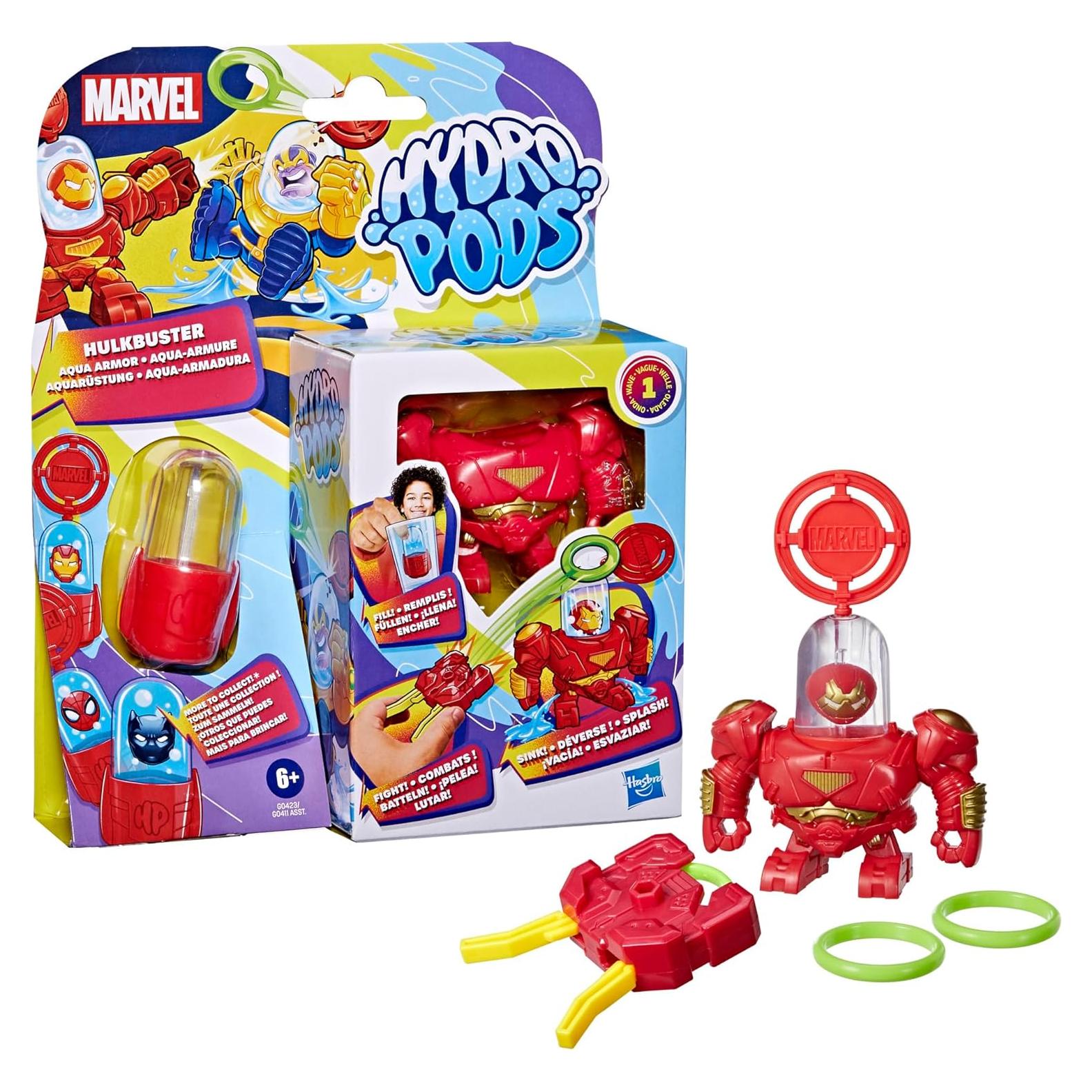 Hydro Pods Hasbro Hulkbuster Aqua Armor - Juguete de Batalla 10 cm