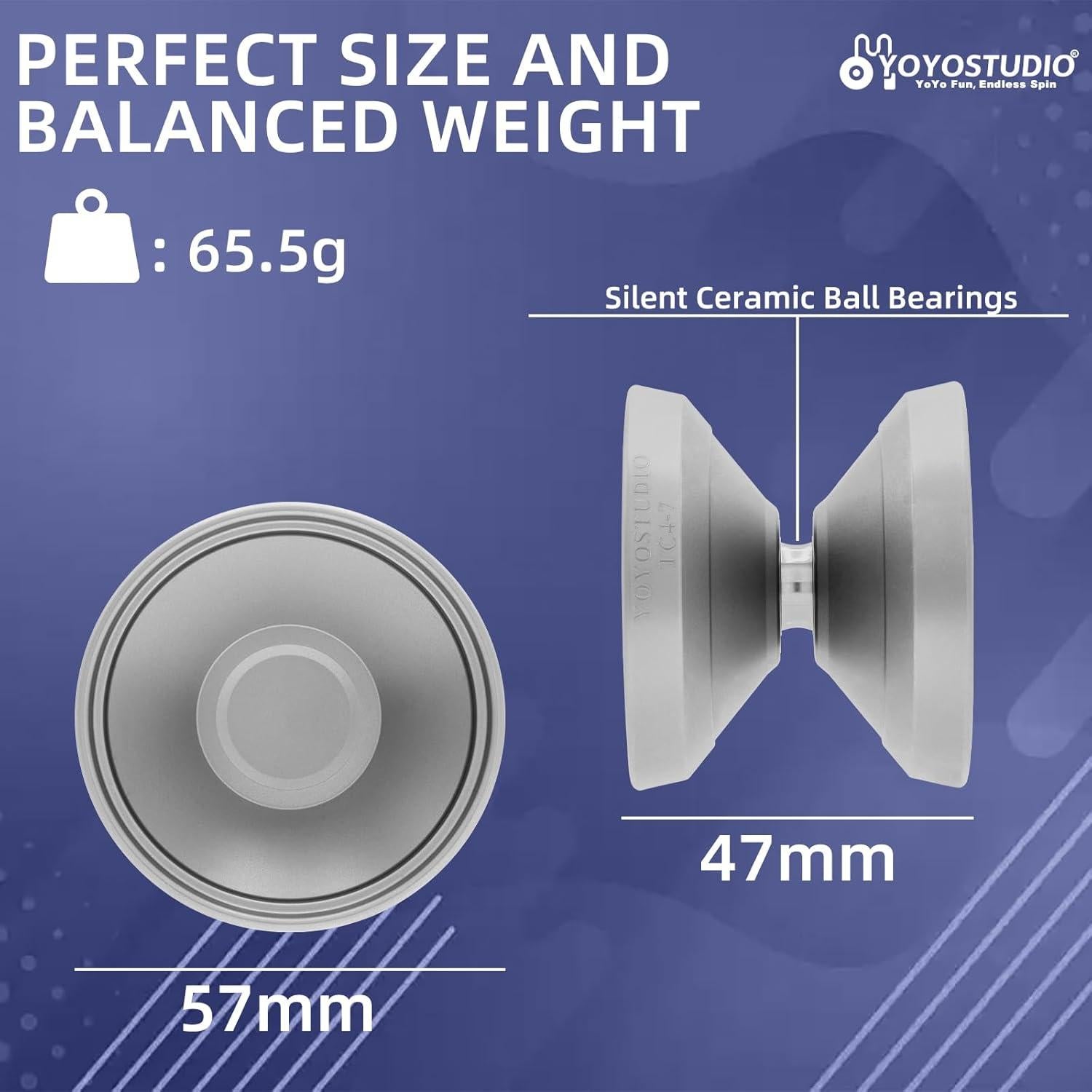 Yoyo Profesional YOYOSTUDIO TC4-7 Titanio No Responsivo