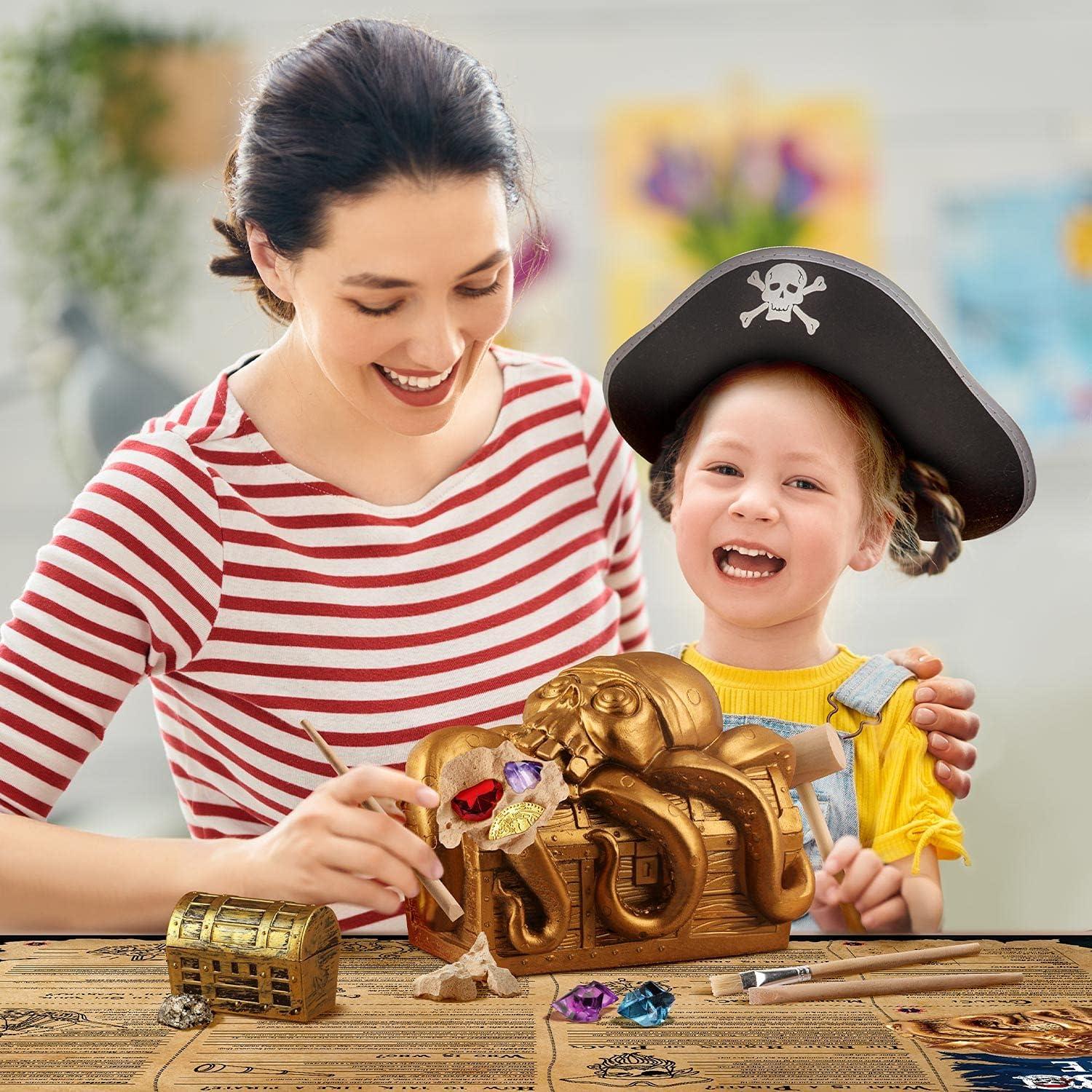 Kit de Excavación Pirata Jumbo XXTOYS - 12 Tesoros y Cofre