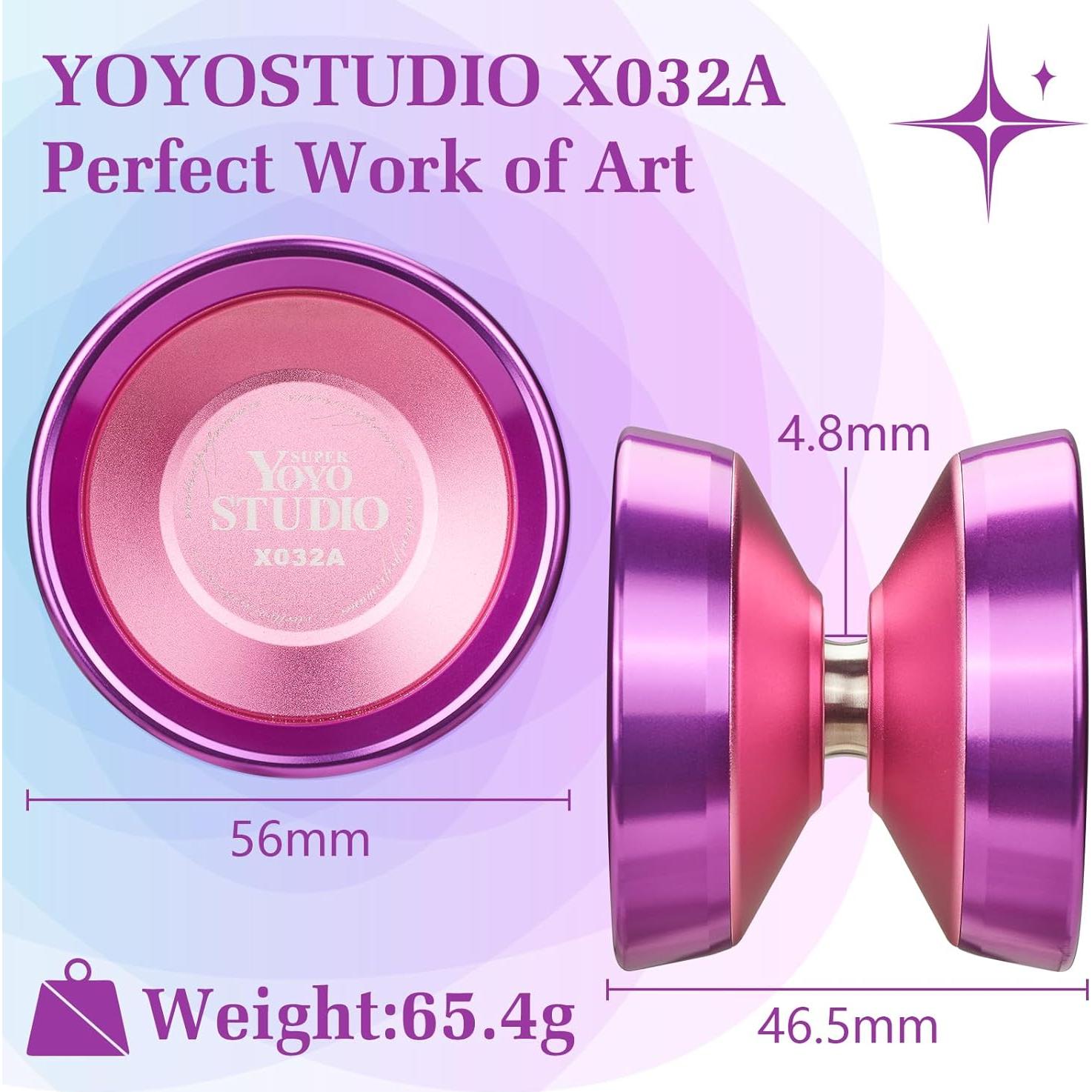 Yoyo Profesional YOYOSTUDIO Rosa con Anillos de Aluminio